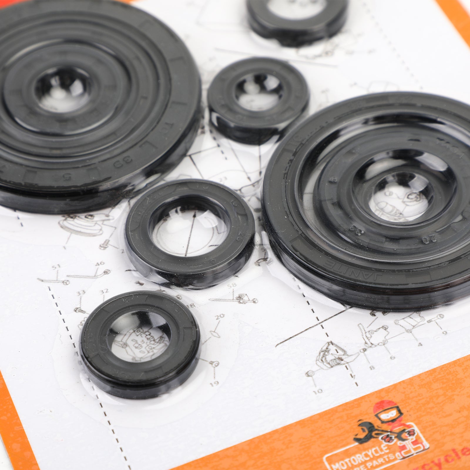 10pcs 04-17 Honda CRF250R CRF250X Complete Engine Oil Seal Crankcase Kit