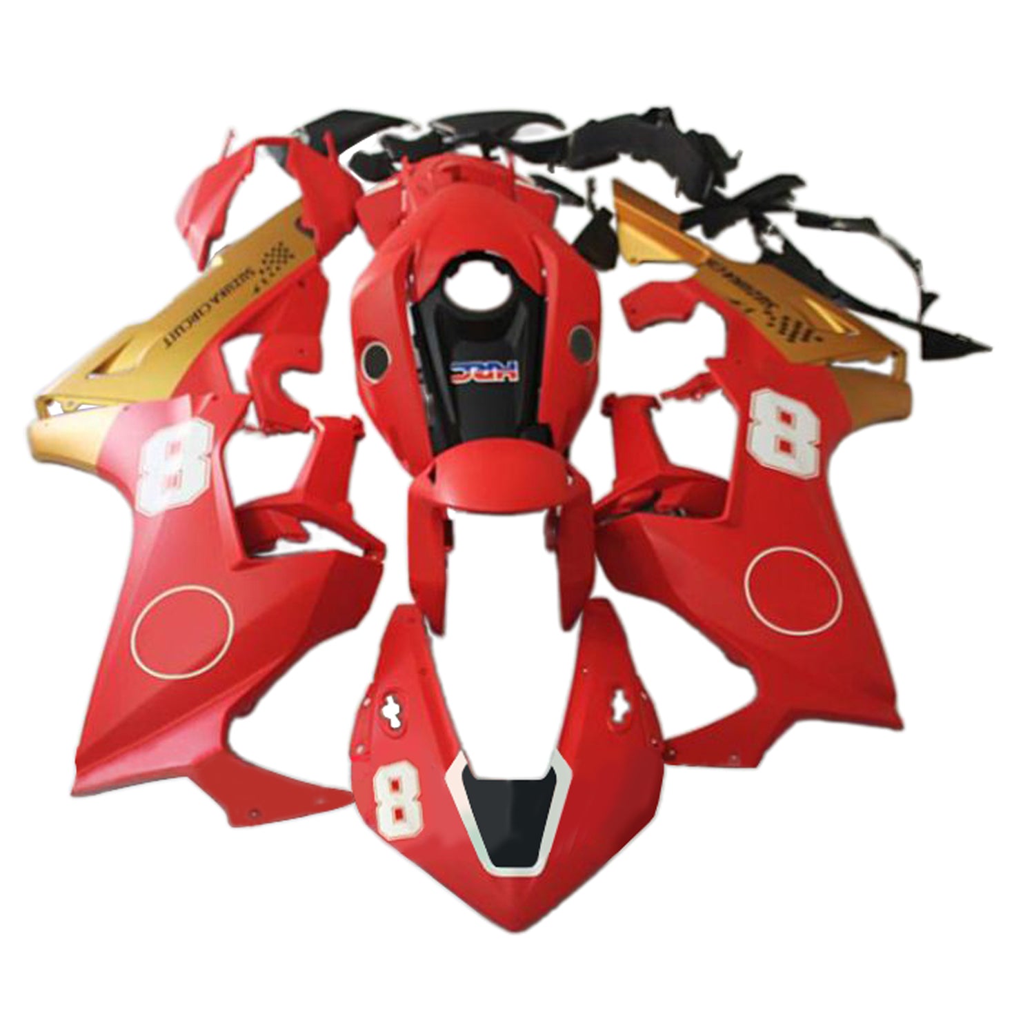 Amotopart 2017-2025 CBR1000RR Honda Red&Orange Fairing Kit