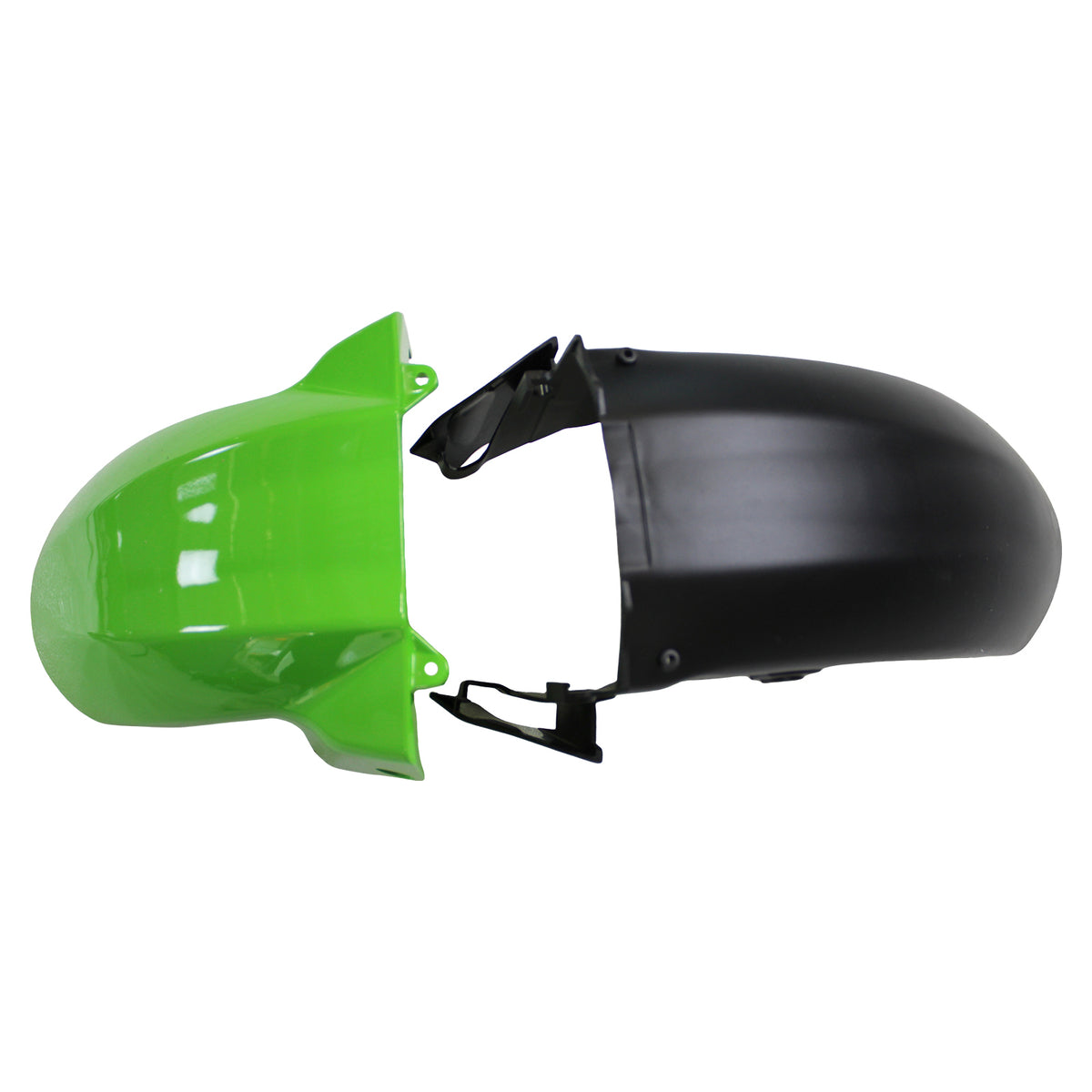 Amotopart 2009-2011 Kawasaki Ninja 650 ER-6F EX650 Black White Green Fairing Kit