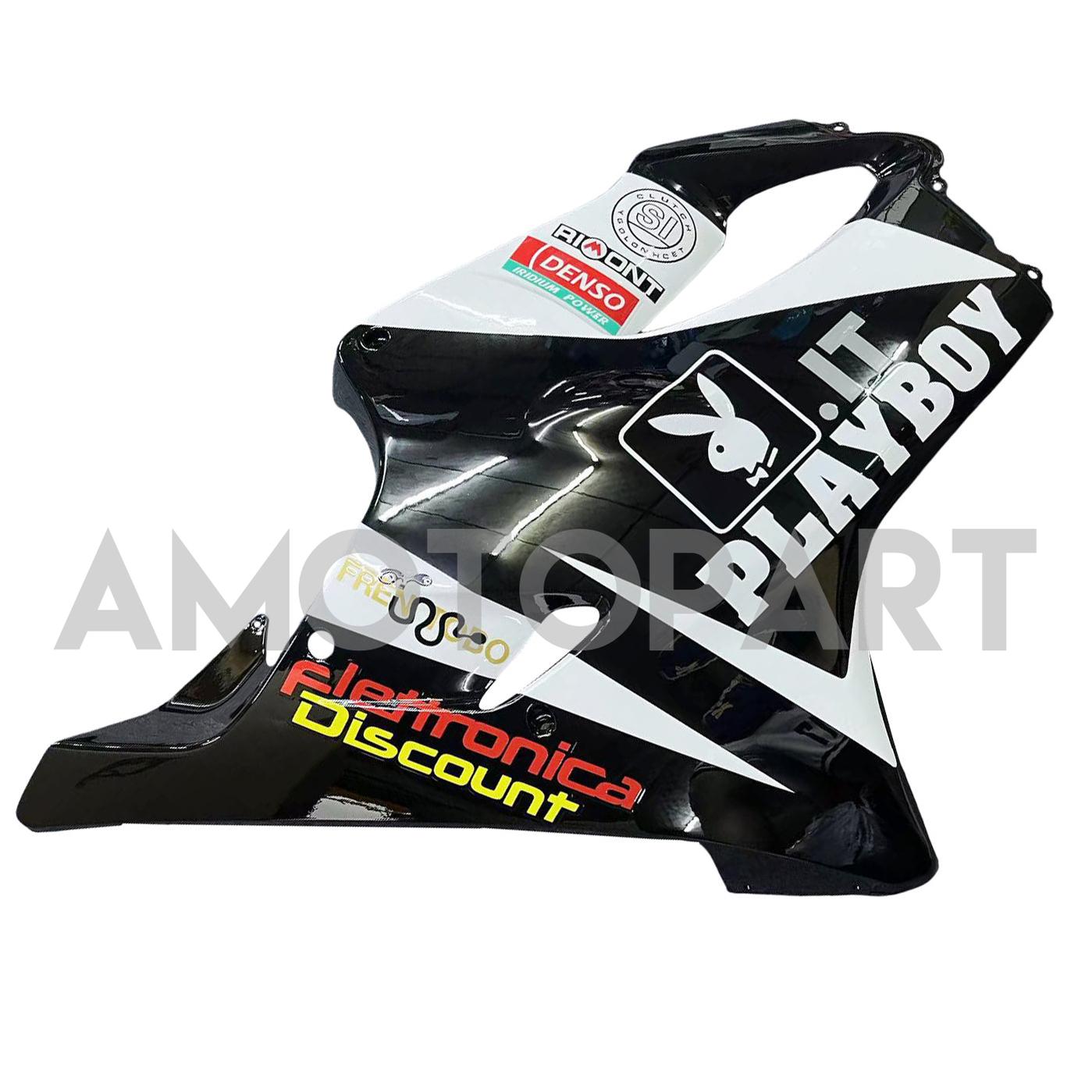 Amotopart 2004-2007 Honda CBR600 F4i White Black Fairing Kit