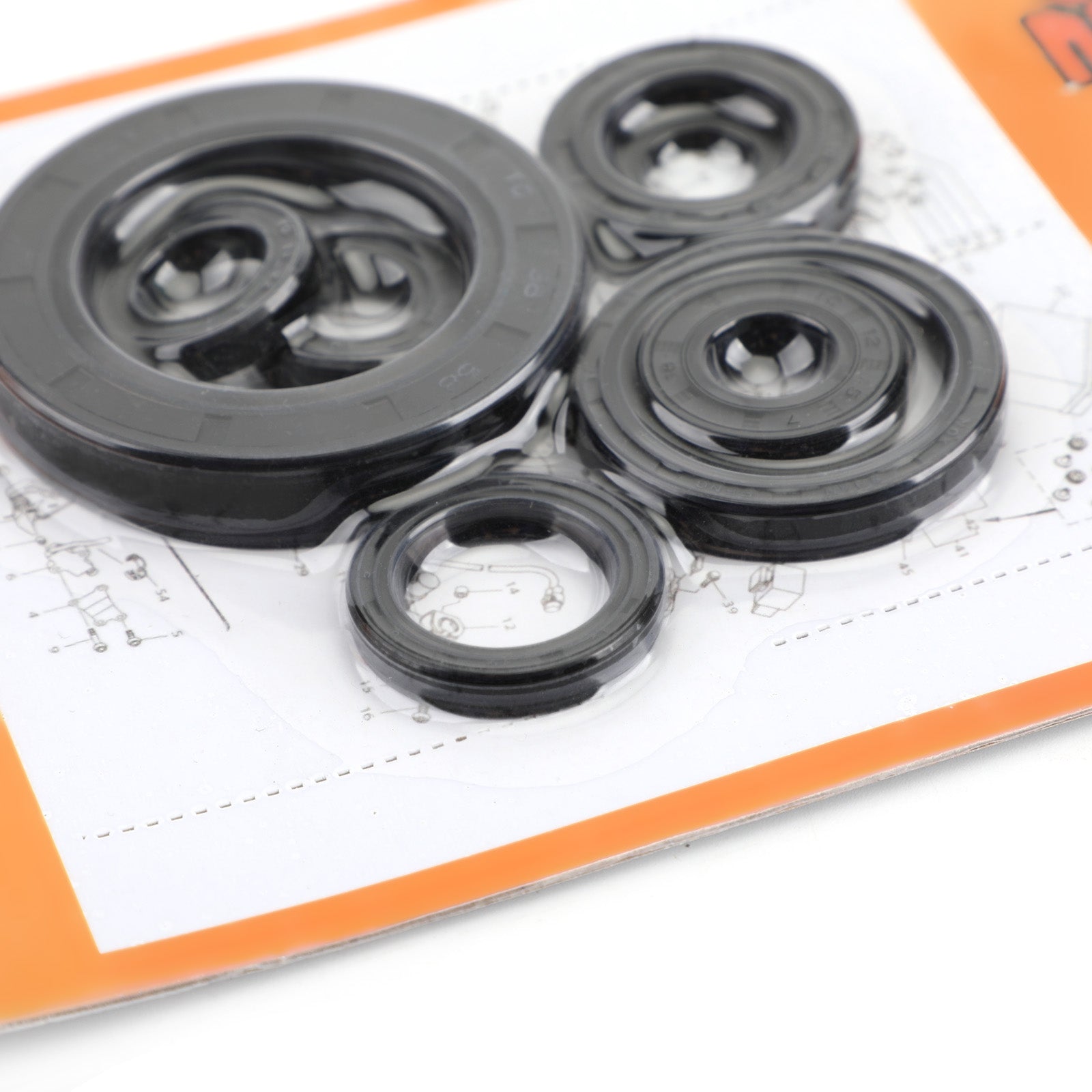 8pcs 1989-2001 Honda CR250R 1988/1989-1991 CR500R Engine Oil Seal Kit Set