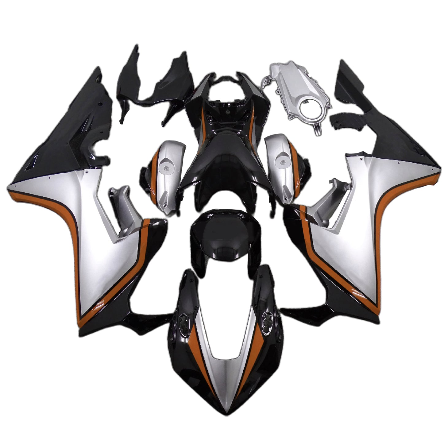 Amotopart 2017-2025 CBR1000RR Honda Light Grey&Red Stripe Fairing Kit