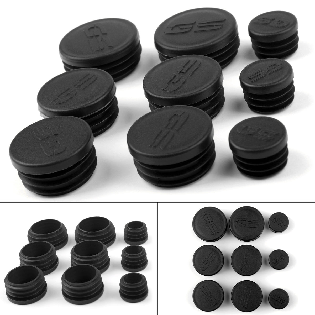 Set di decorazioni per BMW R1200GS/LS/ADV 2017-2018, tappi copriforo telaio nero