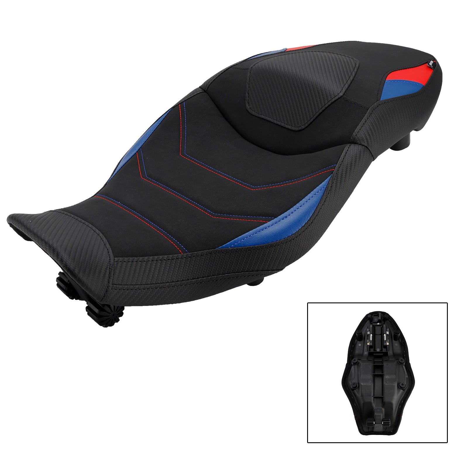 Rider Passenger Seat Front Rear Cushion -40Mm Blue For Bmw S1000Xr 20-24 M1000Xr