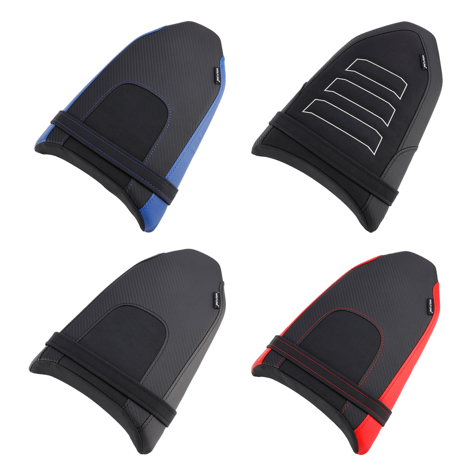 2019-2024 Yamaha Tenere 700 bageste sæde passagerpude flad pu blå sort