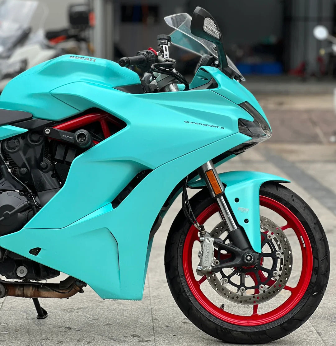 Amotopart 2017-2022 Ducati Supersport 939/939s Schwarzes hellblaues Verkleidungskit