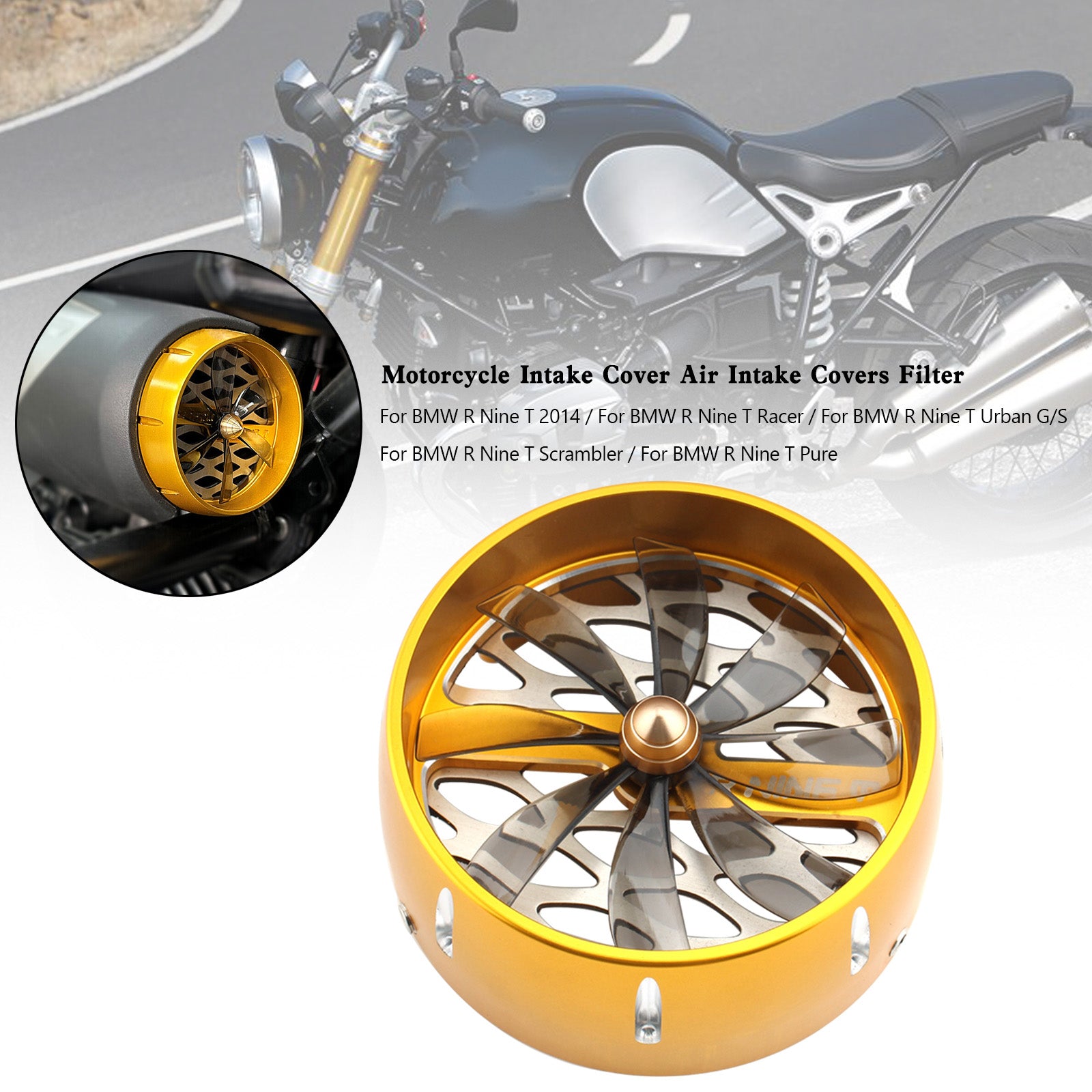 Cubierta de entrada de aire cubre filtro para BMW R Ninet Ninet R9T