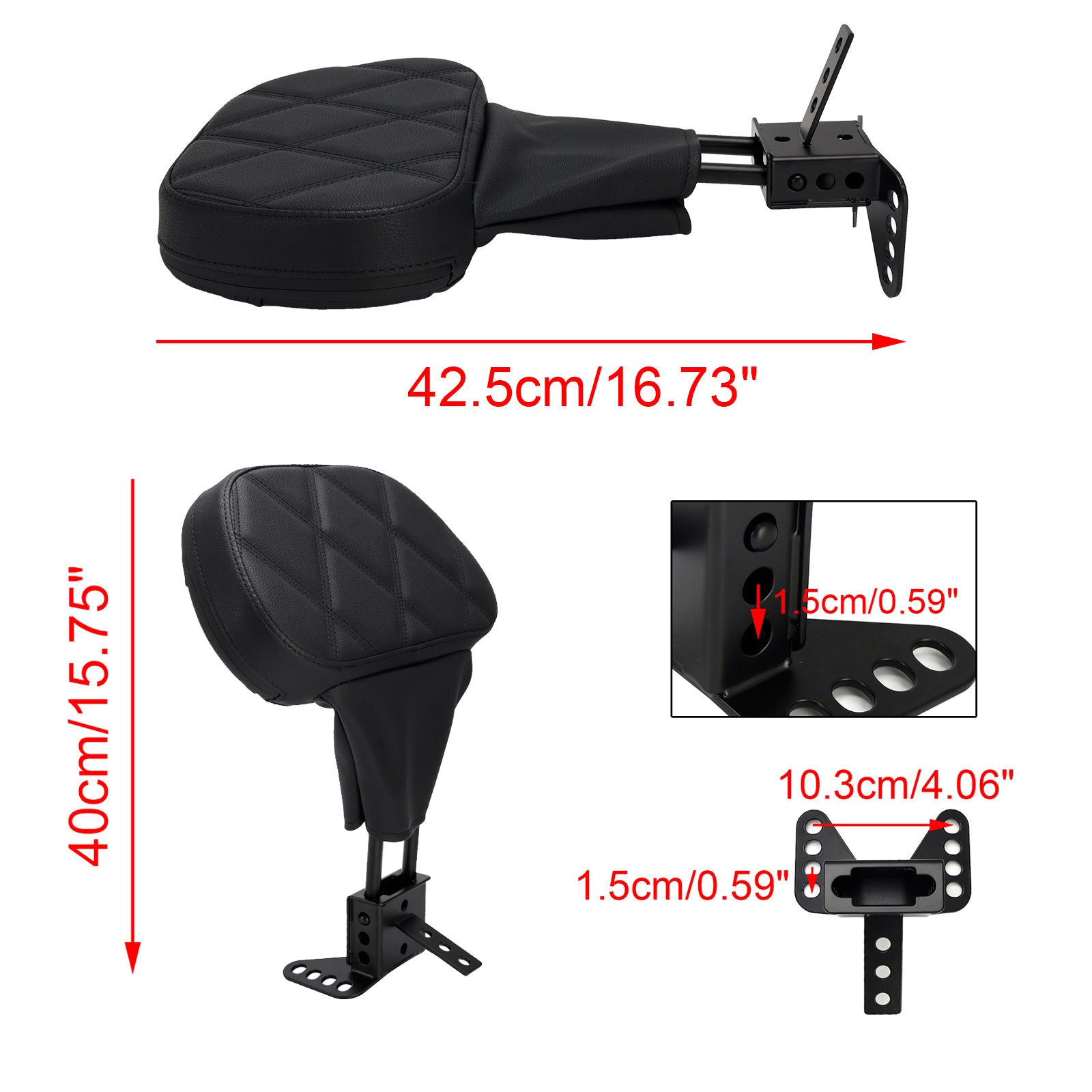 Street Electra Road Glide Road King Tri Glide 88-08 Driver Backrest pad