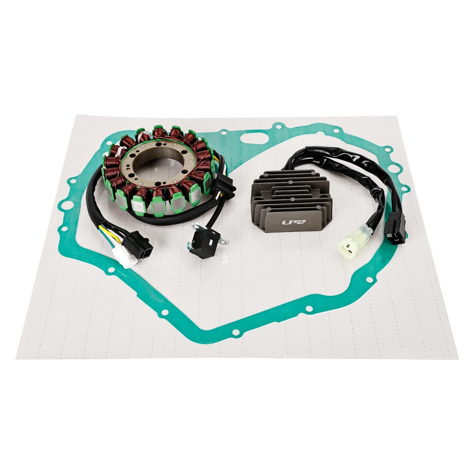 03-08 Arctic Cat ATV 400 Magneto Statore Manuale + Raddrizzatore di Tensione + Guarnizione