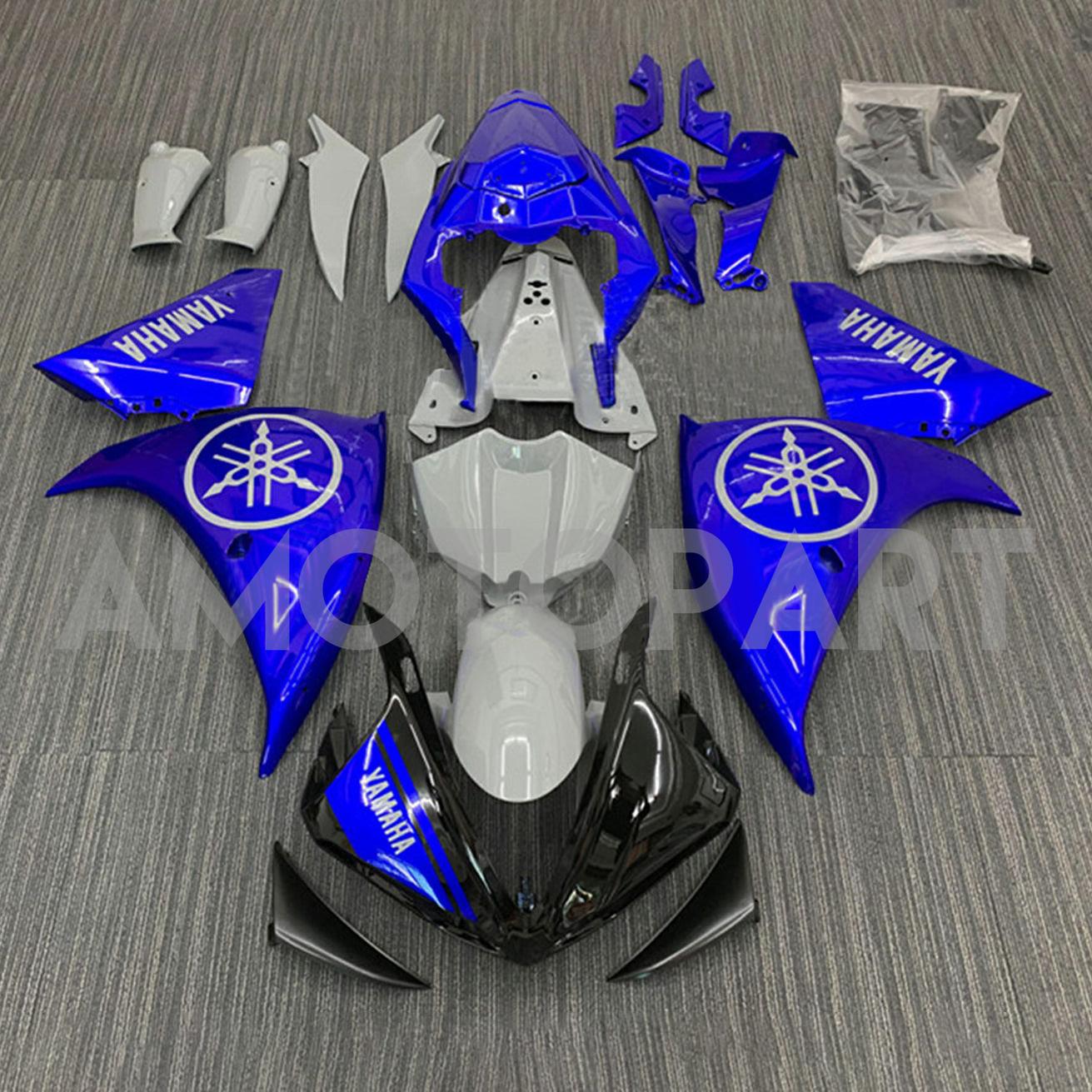 Amotopart 2009-2011 Yamaha YZF 1000 R1 Gloss Black&Blue Fairing Kit
