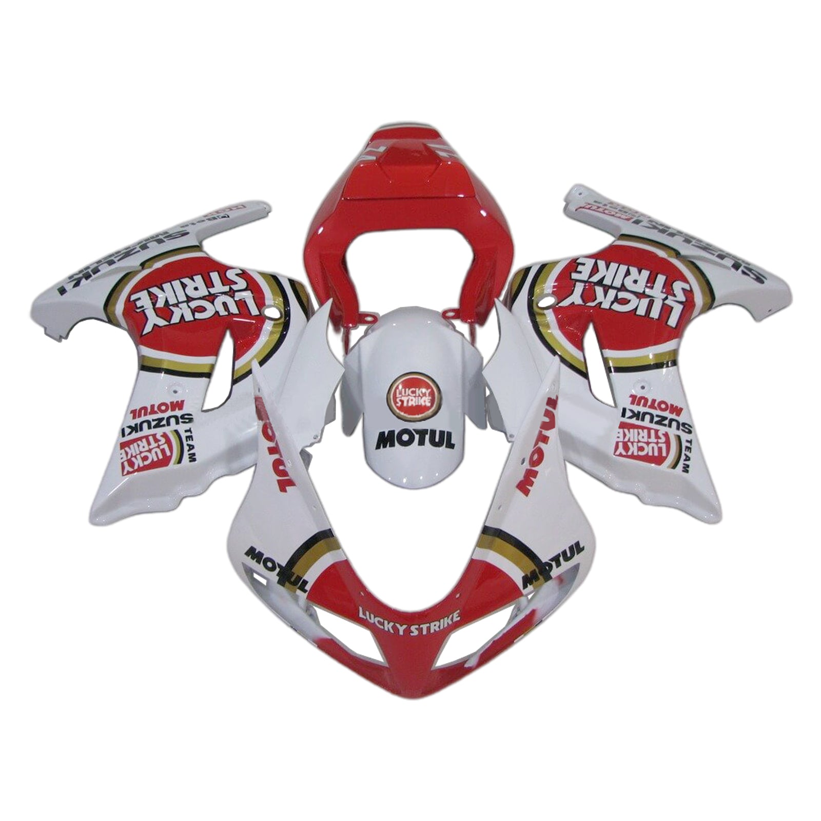 Amotopart 2003-2013 SV650 Suzuki Red & White Style2 Zestaw owiewki