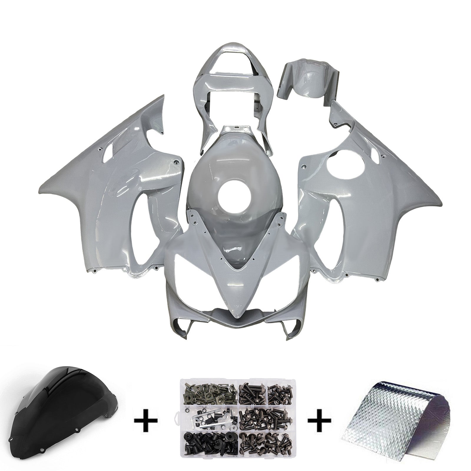 Amotopart 2001-2003 Honda CBR600 F4i Grey Fairing Kit