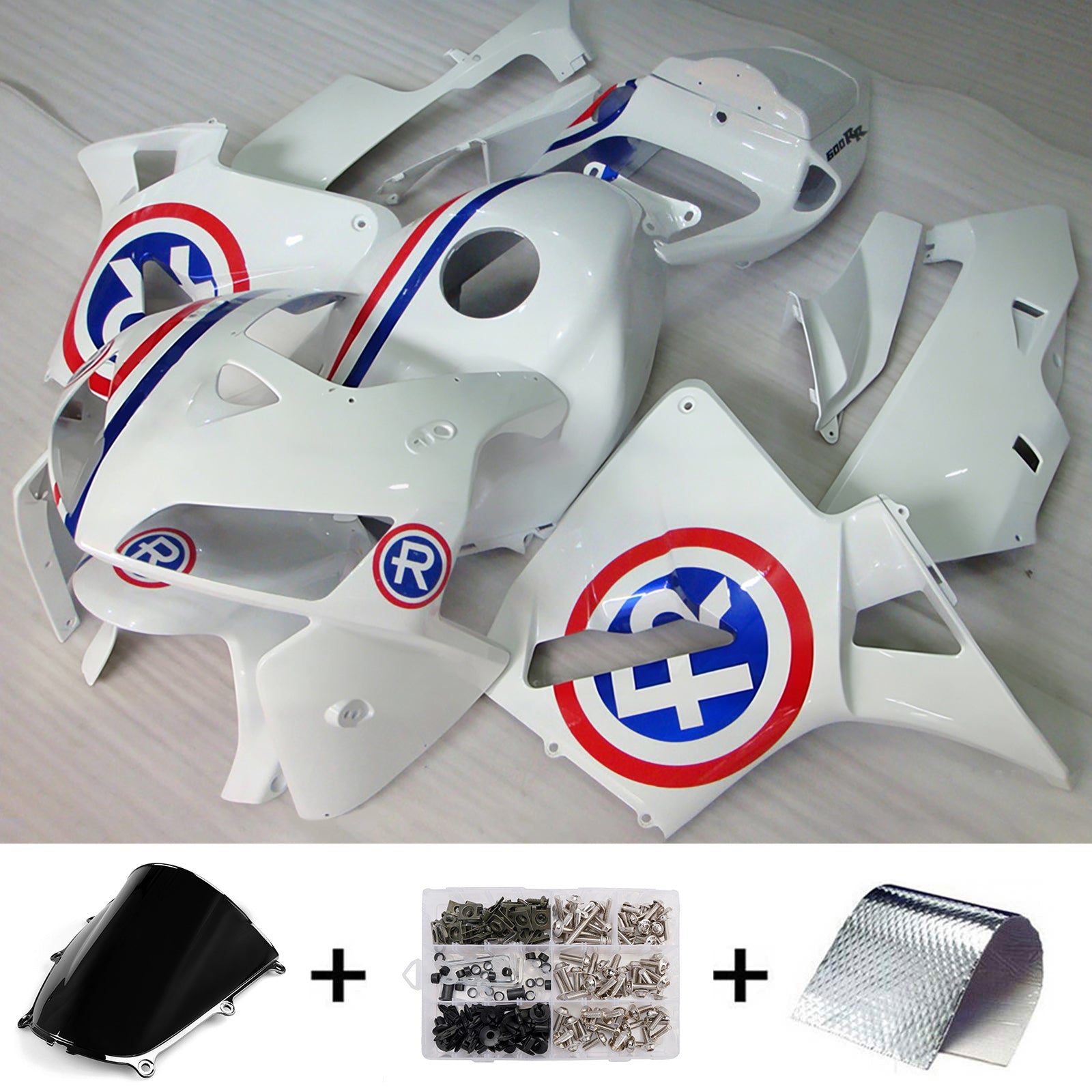 Amotopart 2005-2006 Honda CBR600RR witblauwe kuipset
