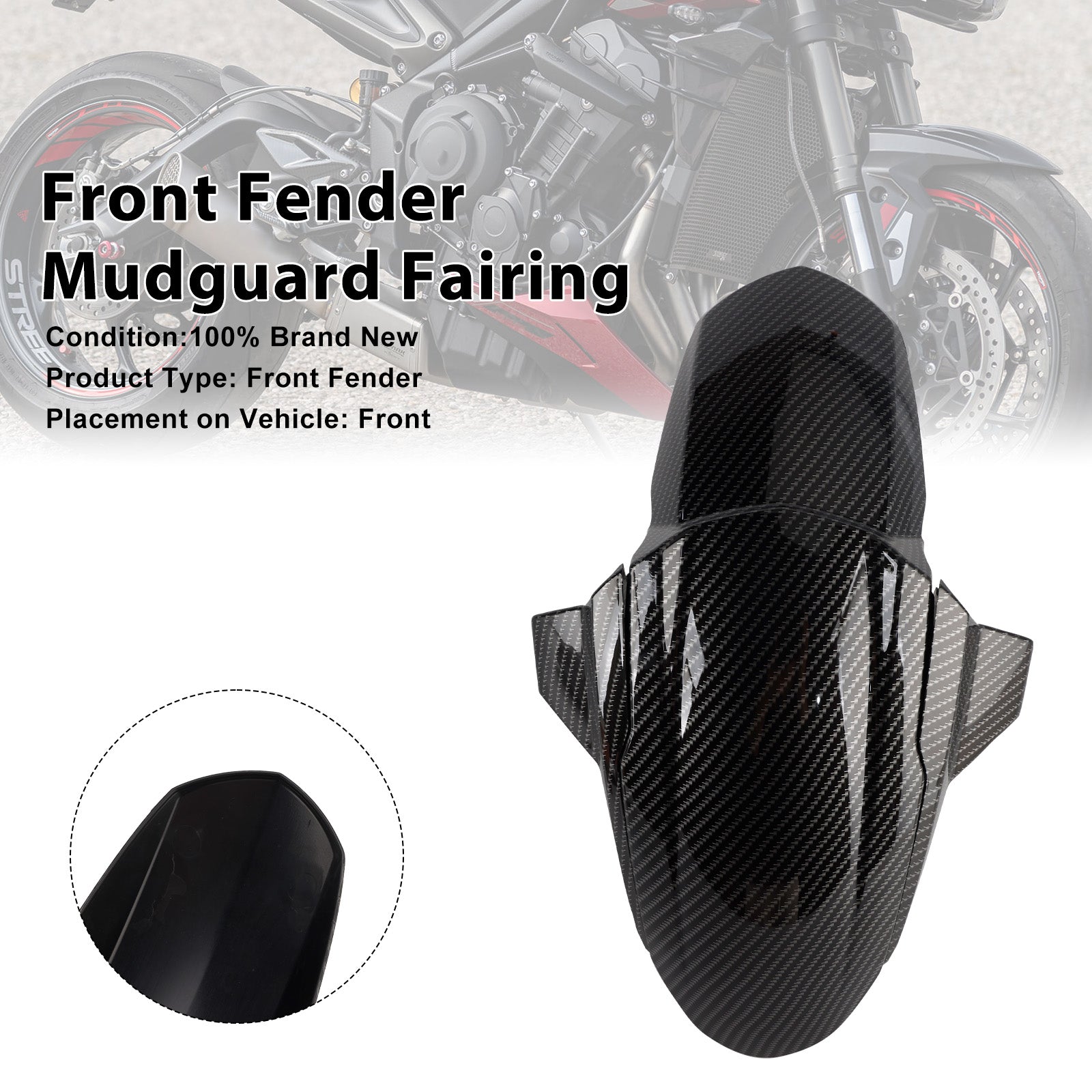 Street Triple 765 R RS 2020-2025 Front Fender Mudguard Fairing