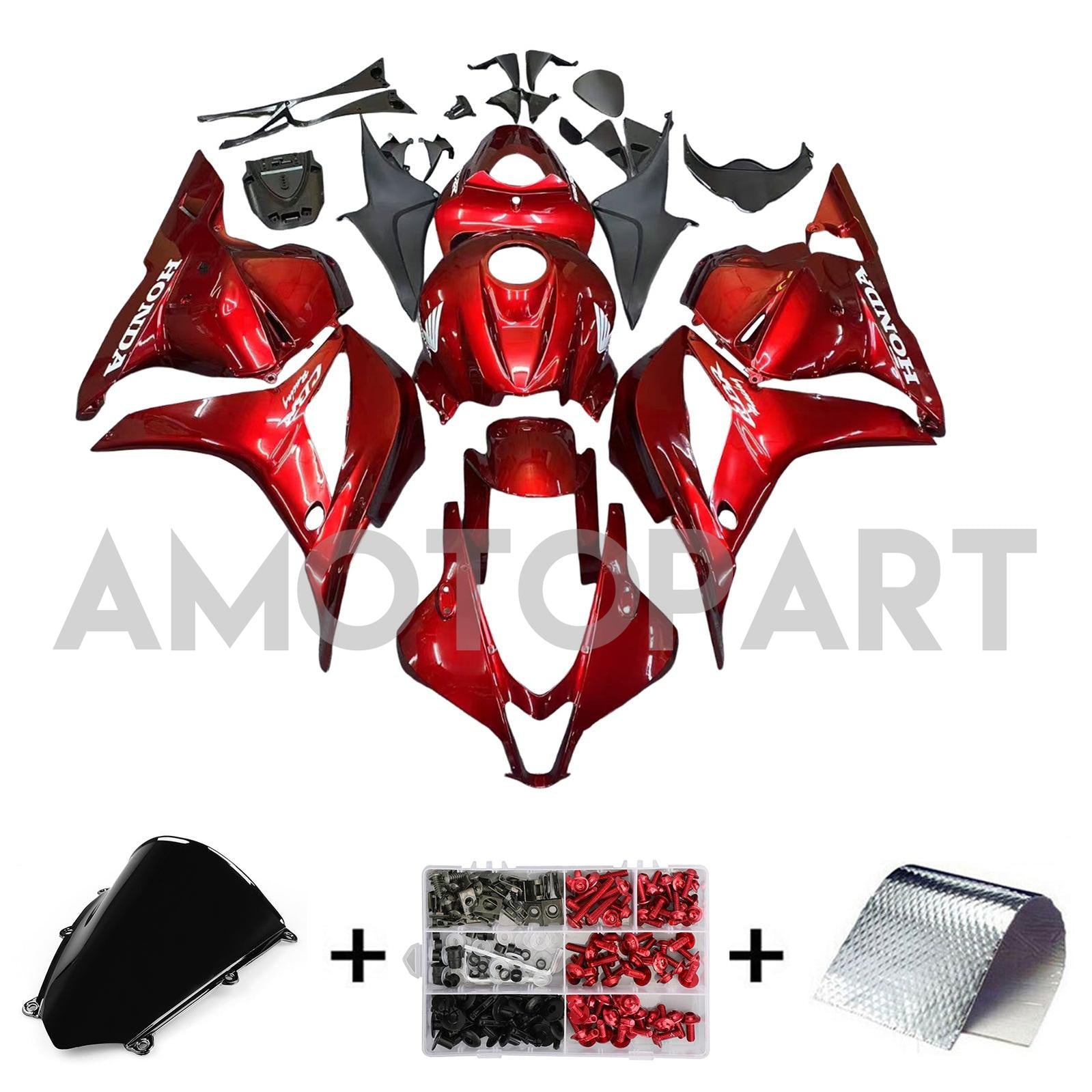 Amotopart 2009-2012 Honda CBR600RR Red Fairing Kit