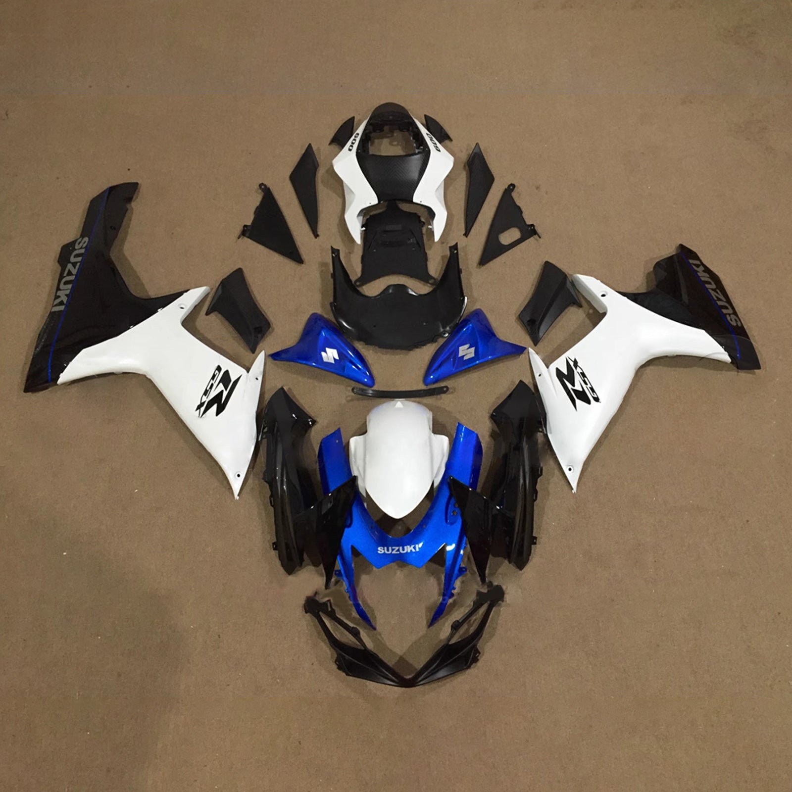 Zestaw owiewek Amotopart 2011-2026 Suzuki GSXR 600/750 Biały Czarny Niebieski