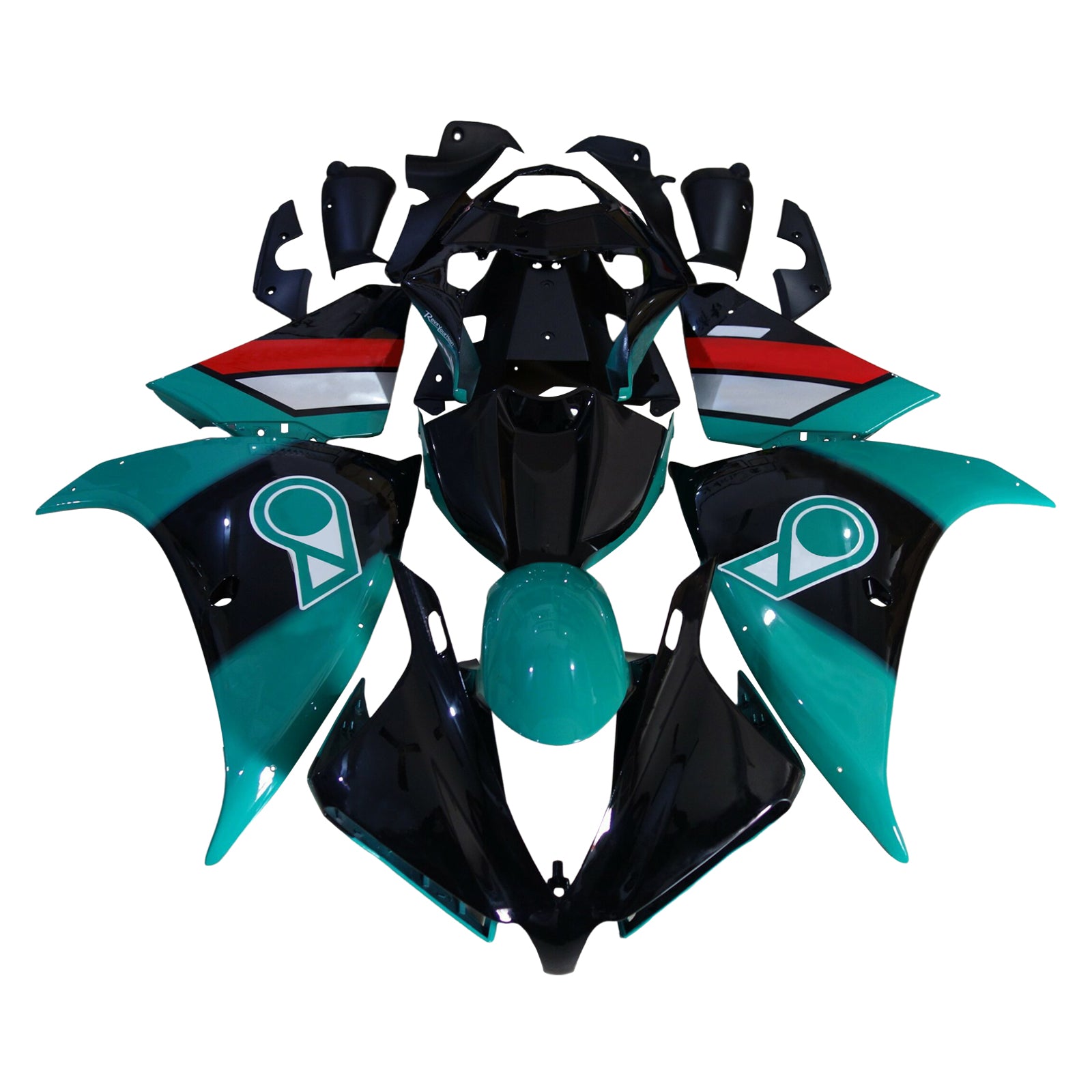 Amotopart 2009-2011 Yamaha YZF-R1 Green & Black Fairing Kit