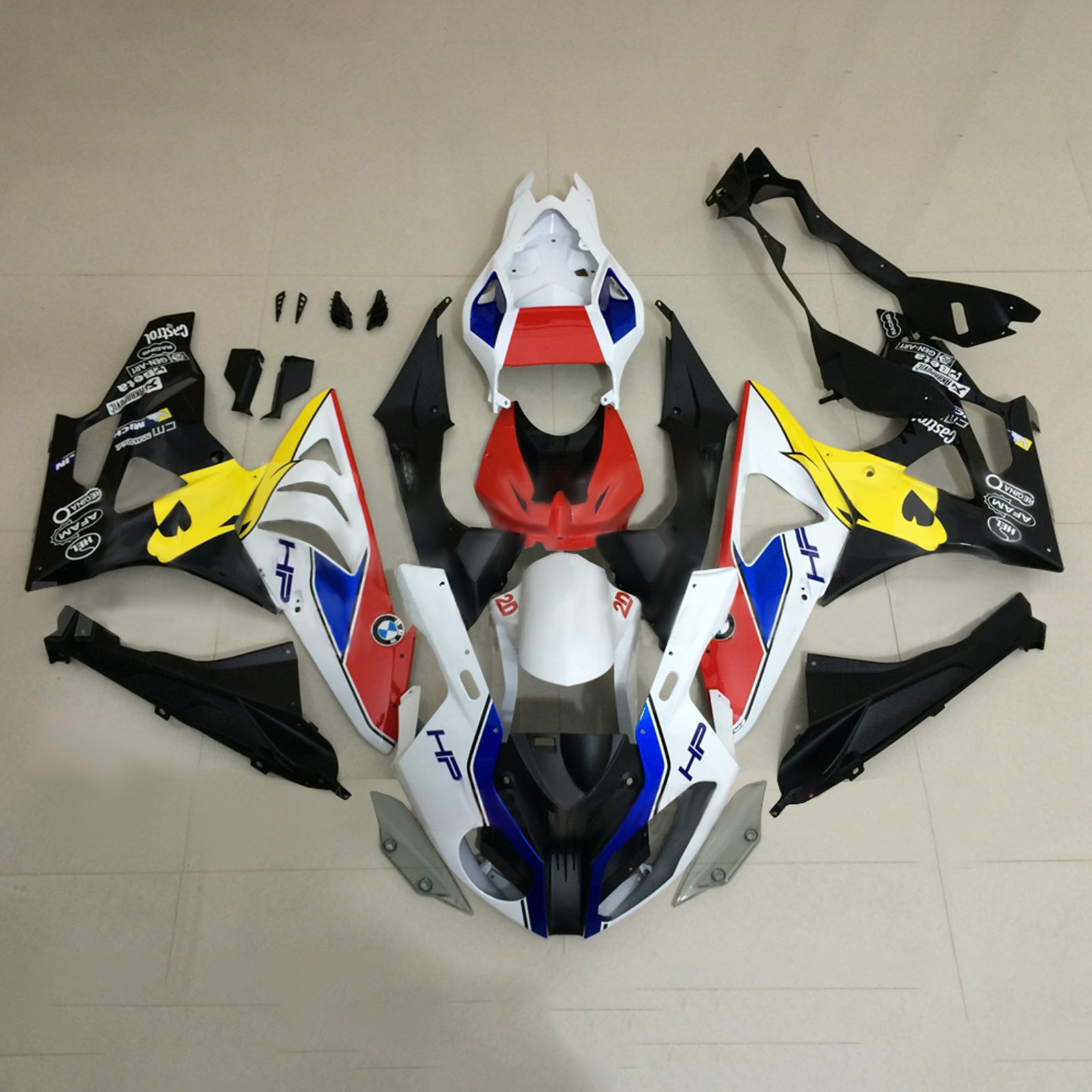 Amotopart 2009-2014 BMW S1000RR Černá bílá červená žlutá kapotáž