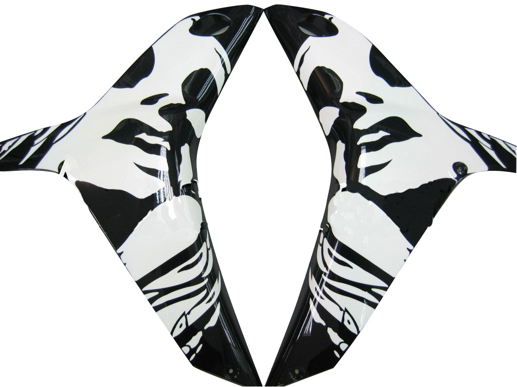 Amotopart 2009-2012 Honda CBR600RR Black White Fairing Kit