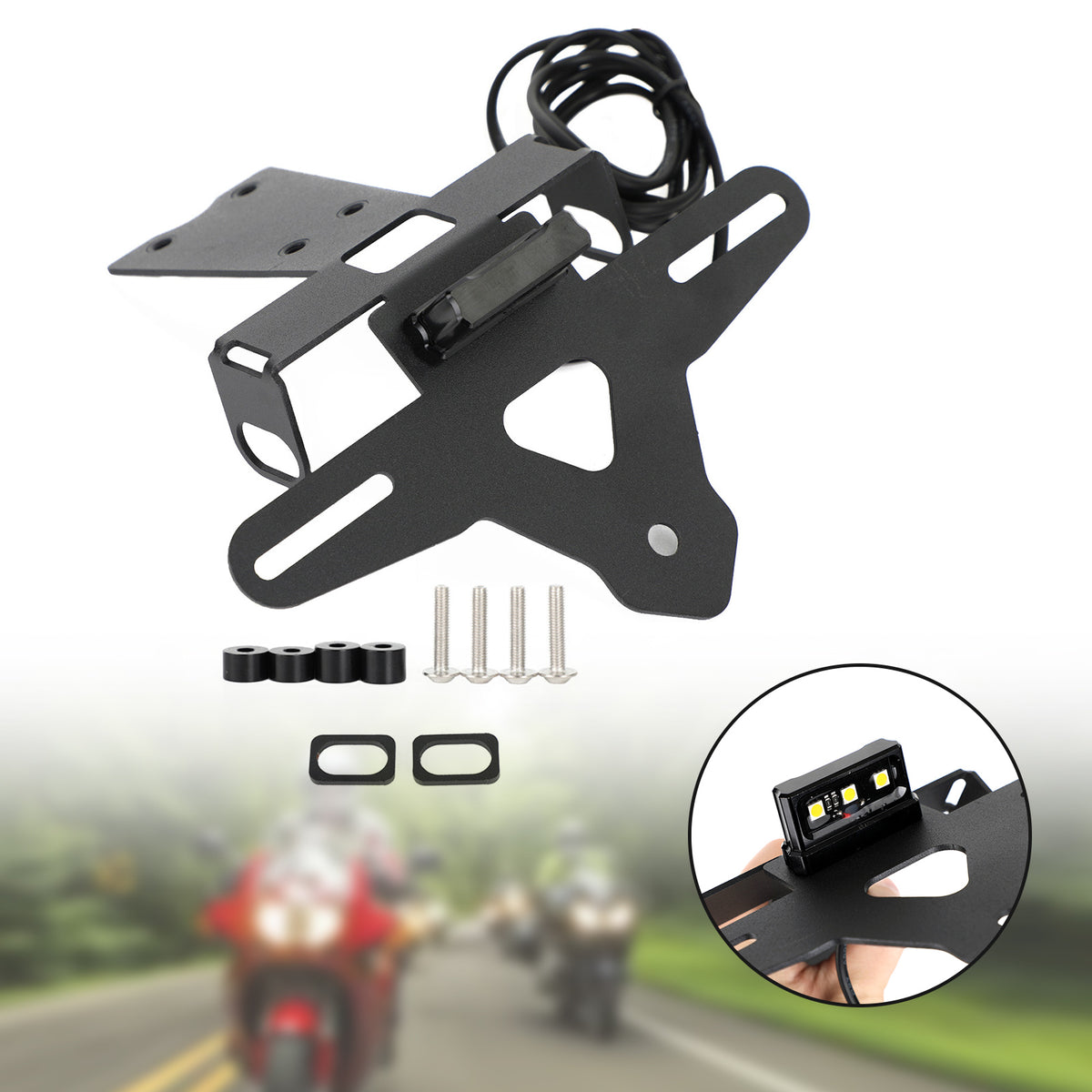 2019-2021 HONDA CBR500R Motorcycle License Plate Holder Frame Bracket