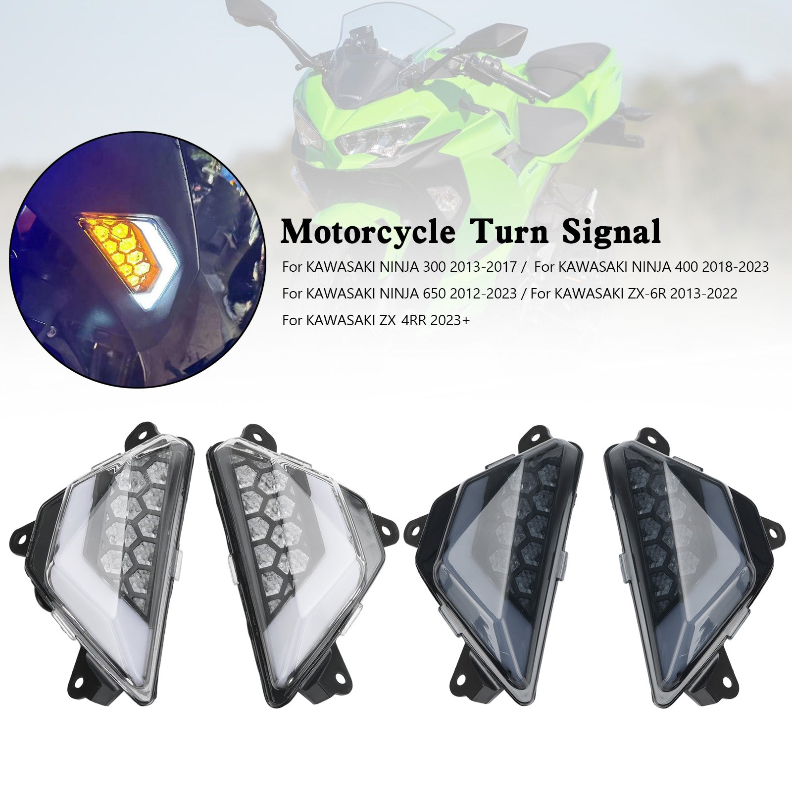 2012+ Kawasaki Ninja 300 400 650 ZX 6R ZX 4RR LED -LED -Blindesignallicht