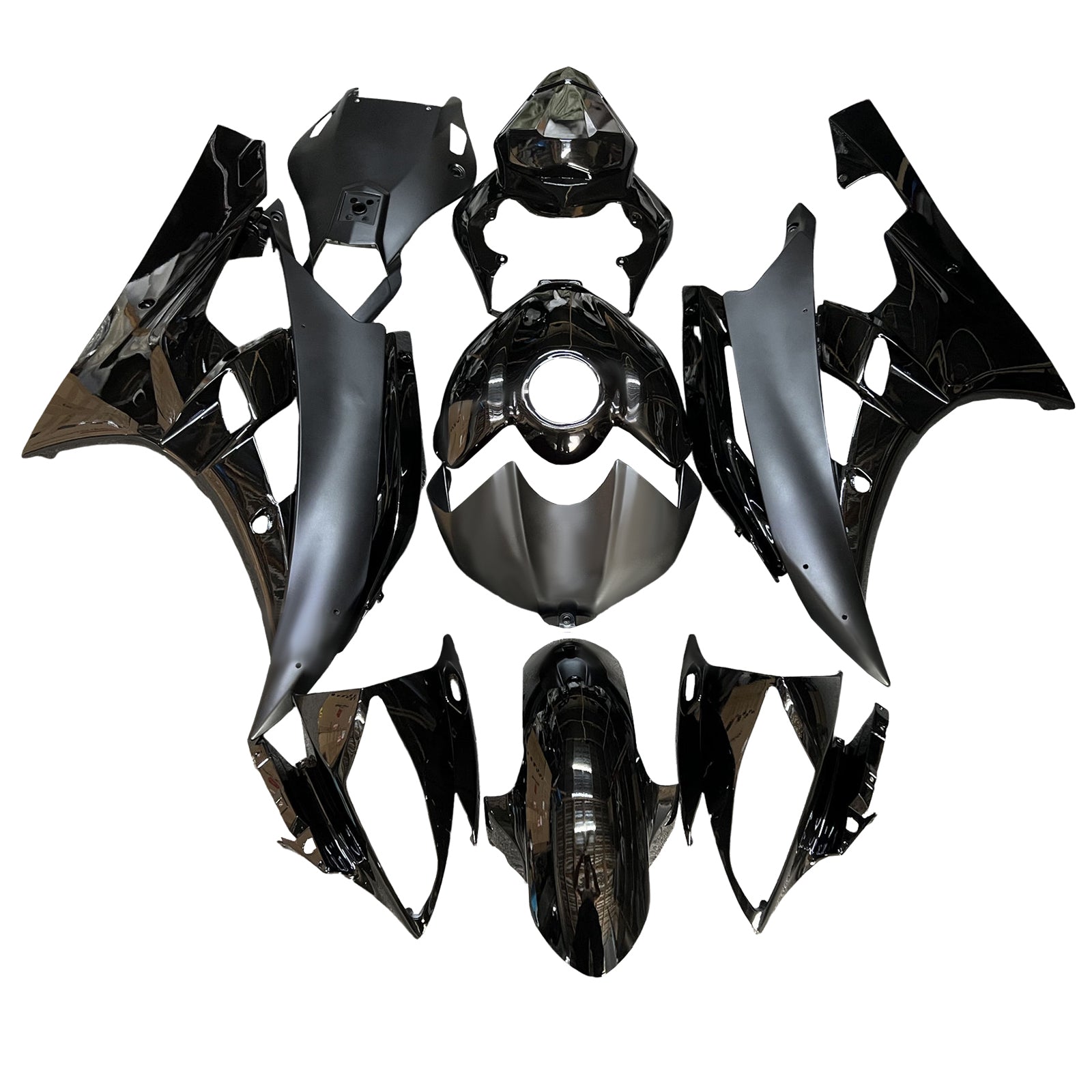 Amotopart 2006-2007 Yamaha YZF-R6 Black Fairing Kit