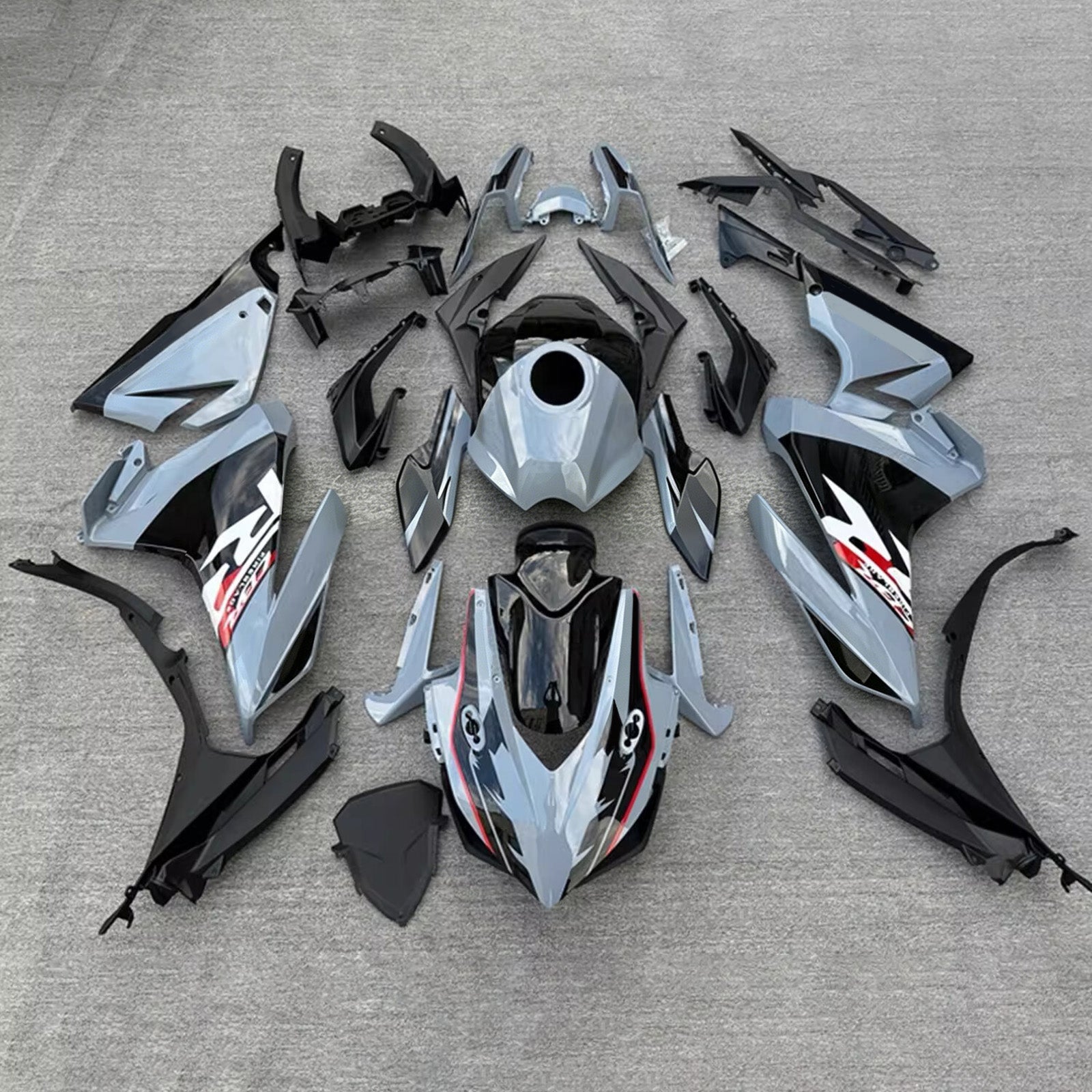 Amotopart 2019-2021 ホンダ CBR500R ブラック/グレー フェアリングキット