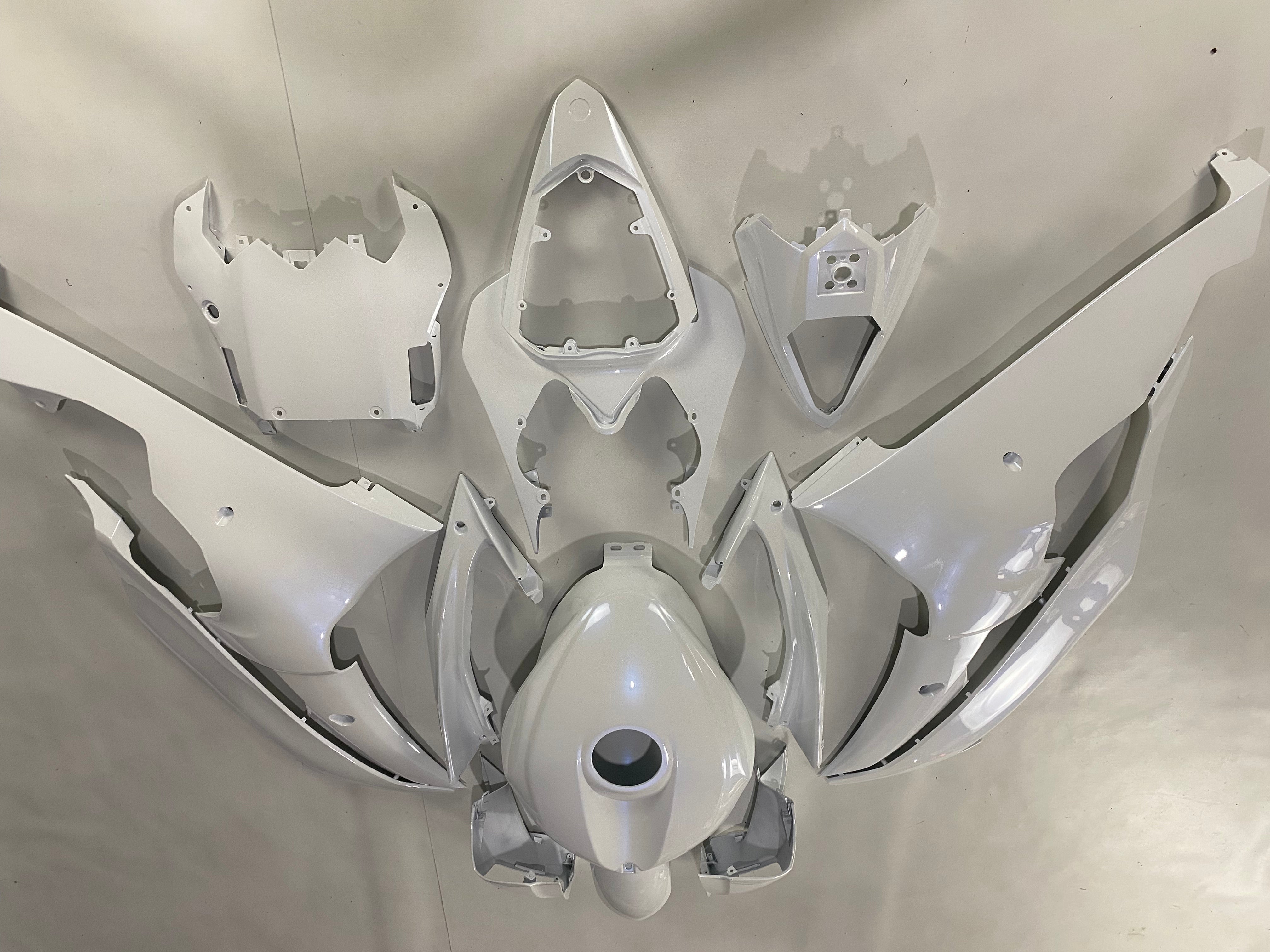 Amotopart 2008-2016 Yamaha YZF 600 R6 Blue Pearl White Fairing Kit