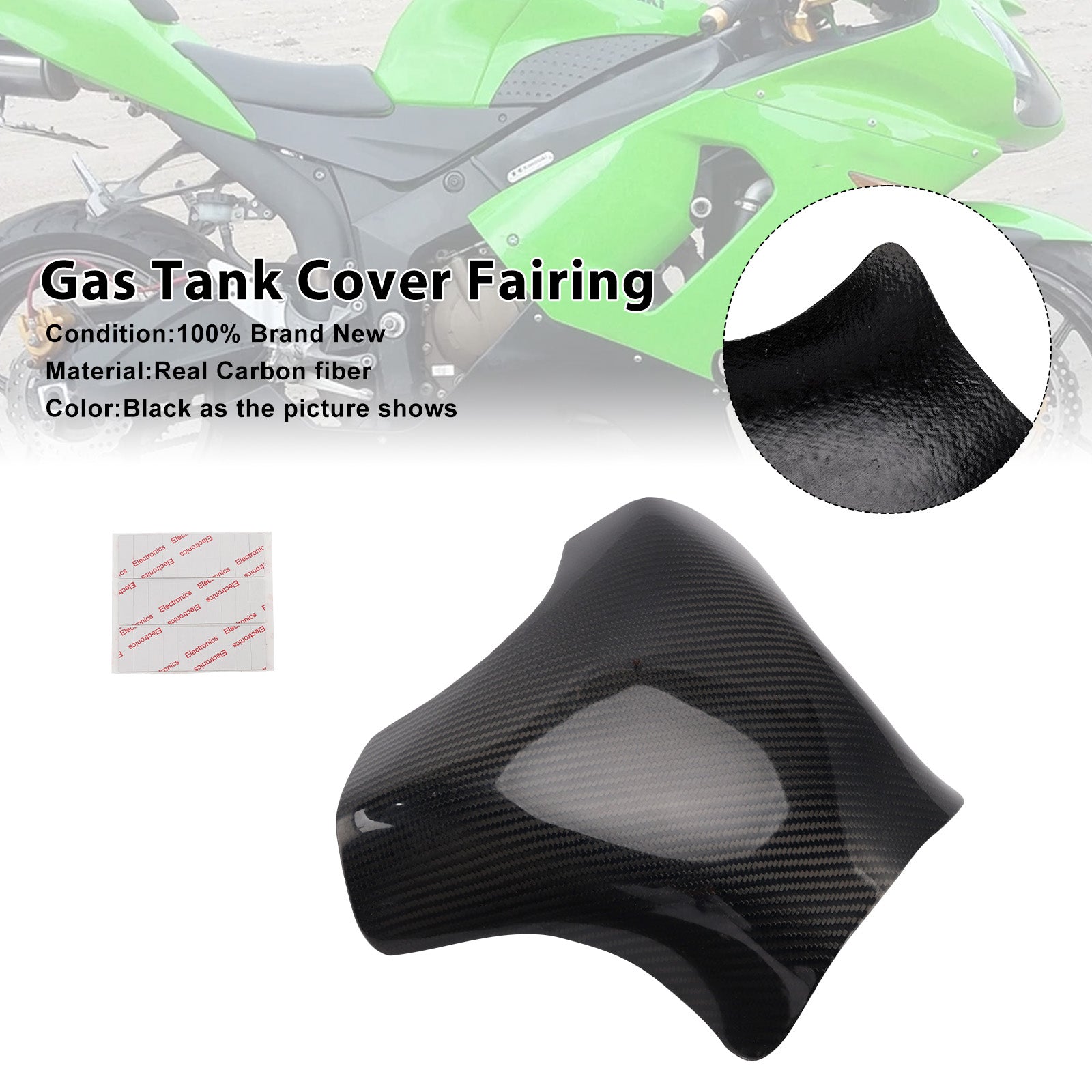 Kawasaki ZX6R 2003-2006 Real Carbon Fiber Tank Cover Fairing