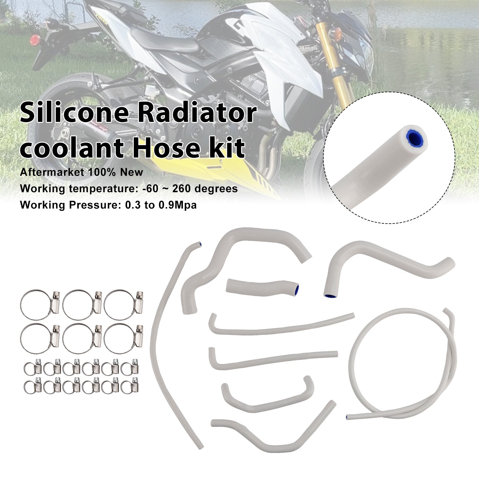 17-25 Suzuki GSX-S750 /Z 20 Silicone Radiator coolant Hose kit