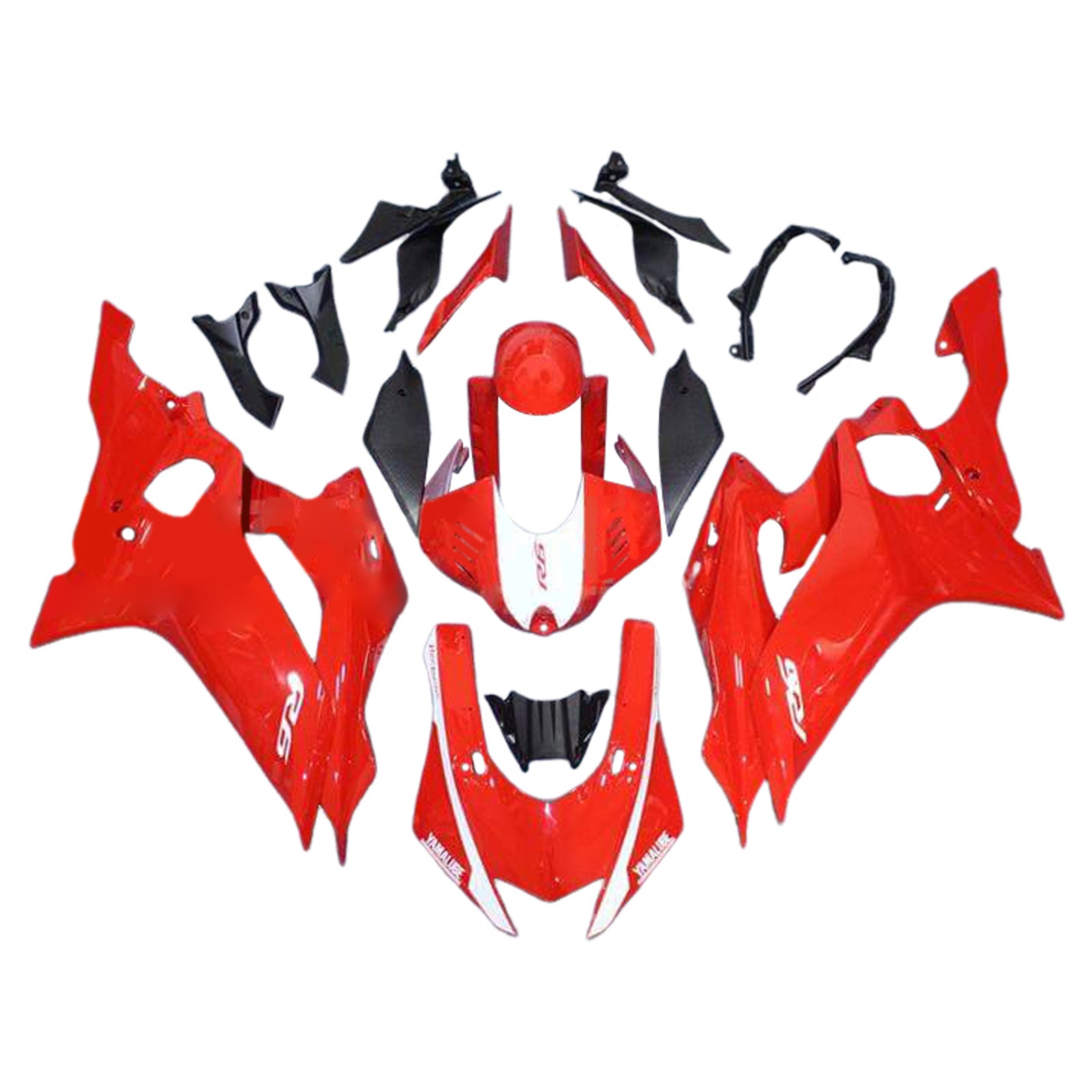 Amotopart 2017-2023 Yamaha YZF R6 Orange White Abzugskit