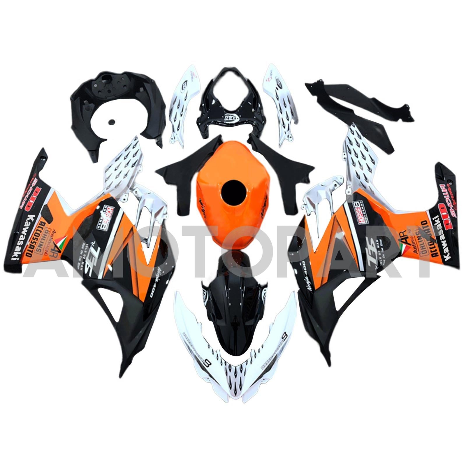 Amotopart 2018-2024 Kawasaki EX400/Ninja400 Fairing Kit Collection One