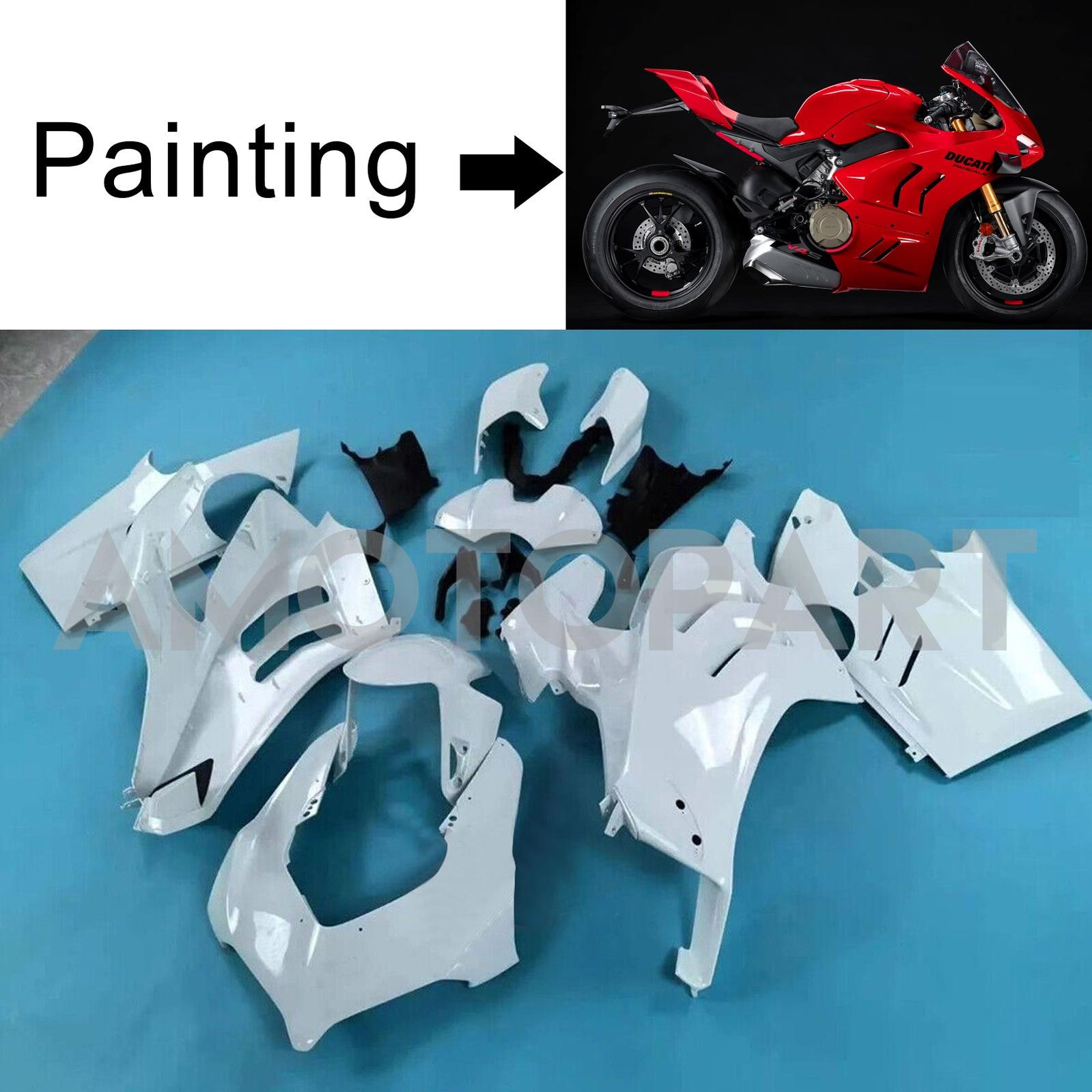 Amotopart Ducati 22-24 Panigale V4 V4S Black Red Fairing Kit