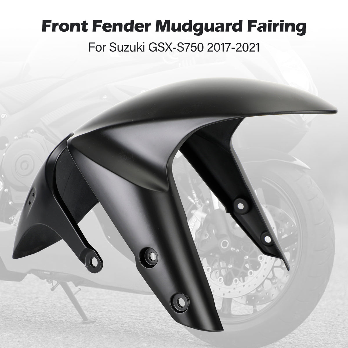 2017-2024 Suzuki GSX-S750 Front Fender Mud Guard Hugger Cowling Fairing Black