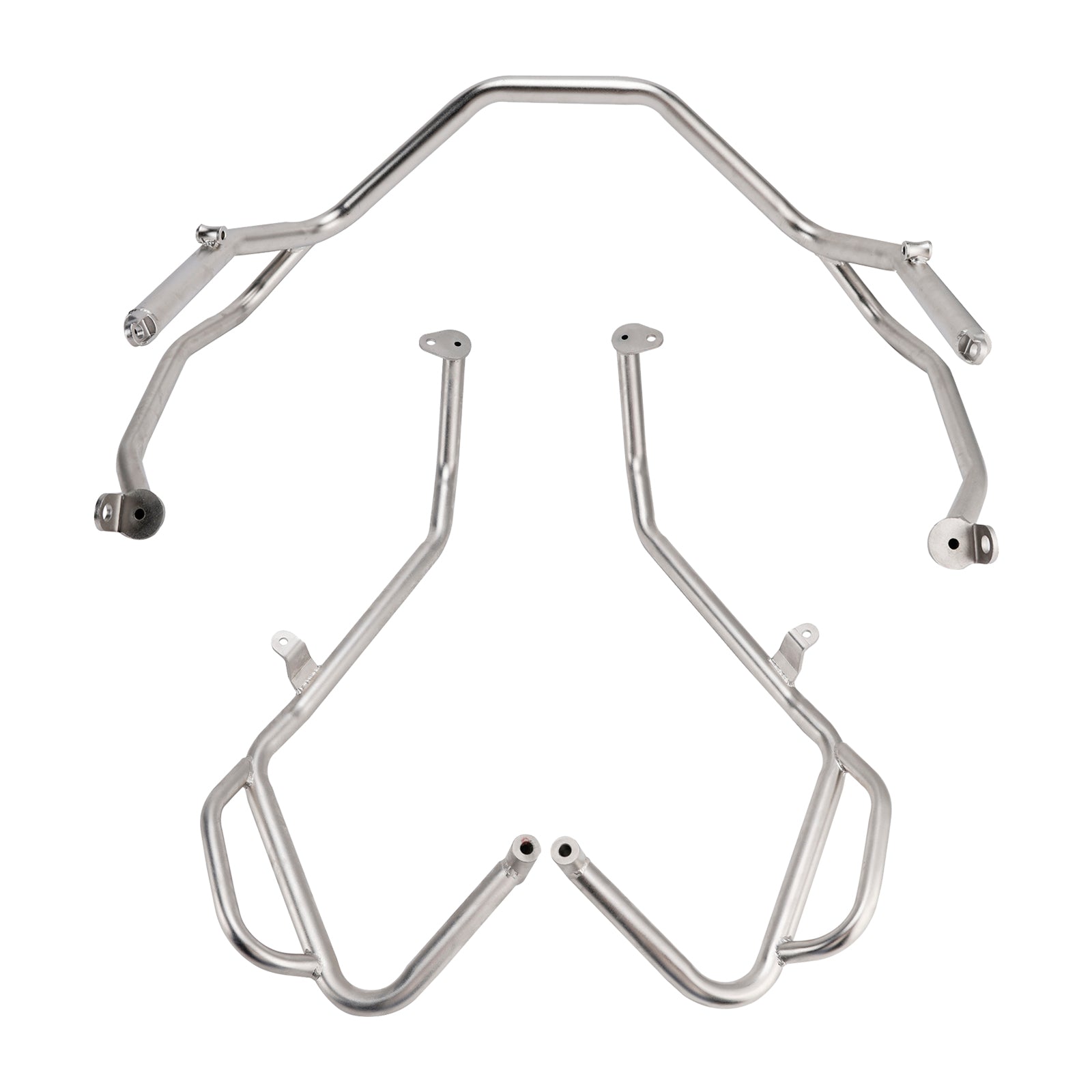 Honda X-Adv 750 2025+ Upper + Lower Engine Guard Frame Crash Bar Kit Silver