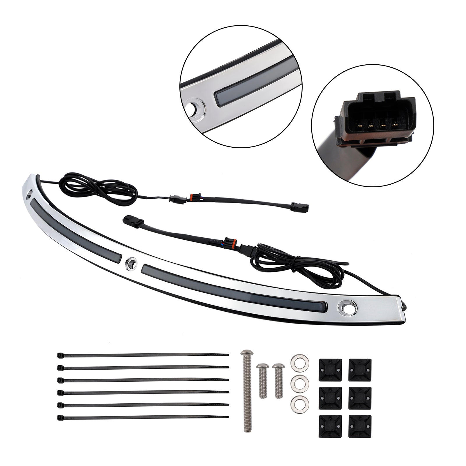 2014+ Touring Electra Glide LED Running Turn Signal Light Windshield Trim