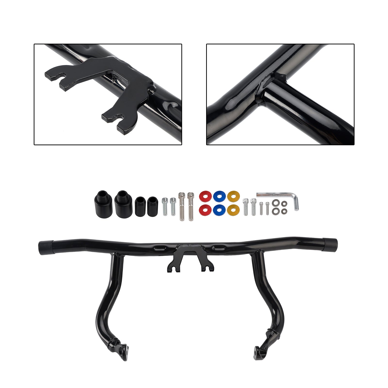 24-25 Harley Glide Flht Flhx Engine Guard Frame Anti-Crash Bumper Protector Black