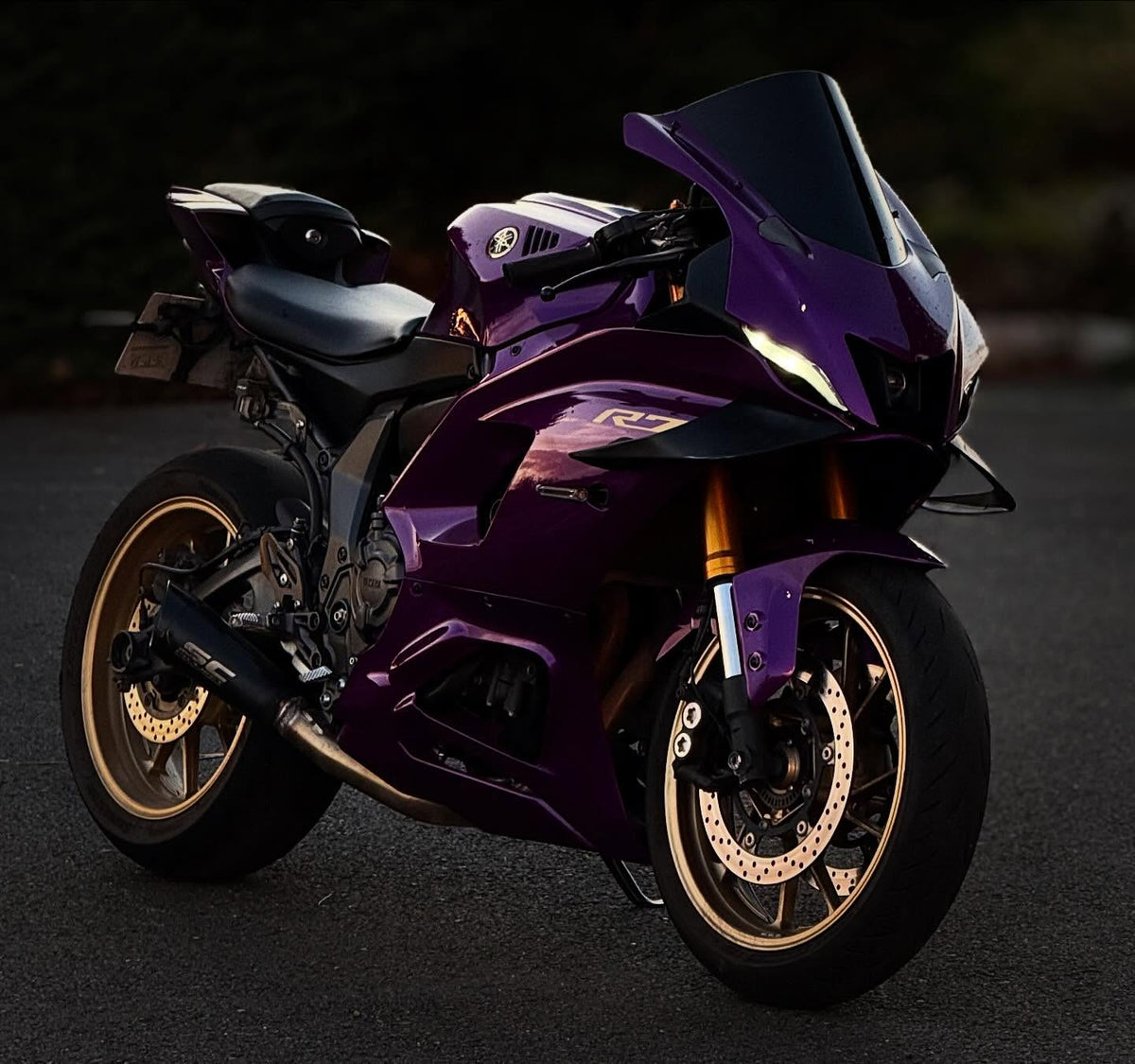 Kit carena Amotopart 2021-2025 Yamaha YZF-R7 viola lucido