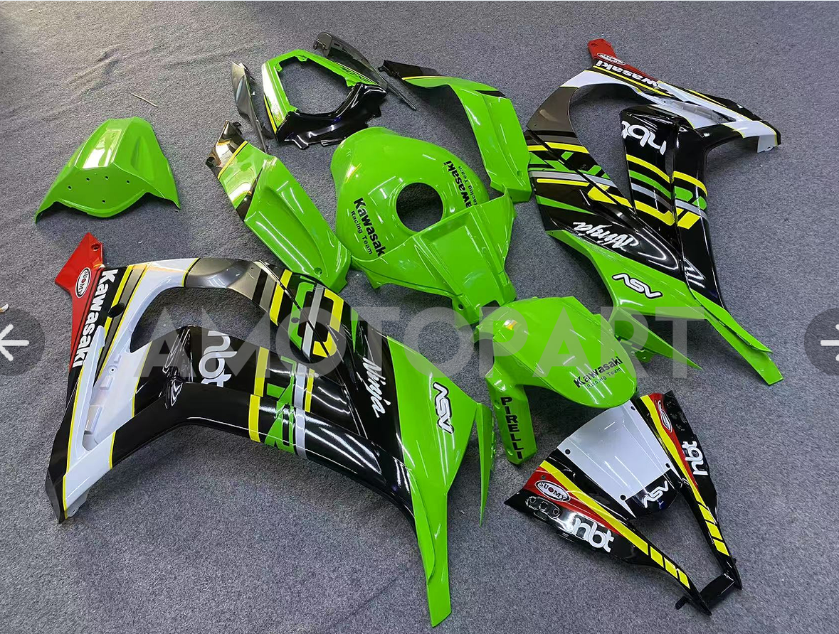 Amotopart 2011-2015 Kawasaki ZX10R Matte Gray & Blue Fairing Kit