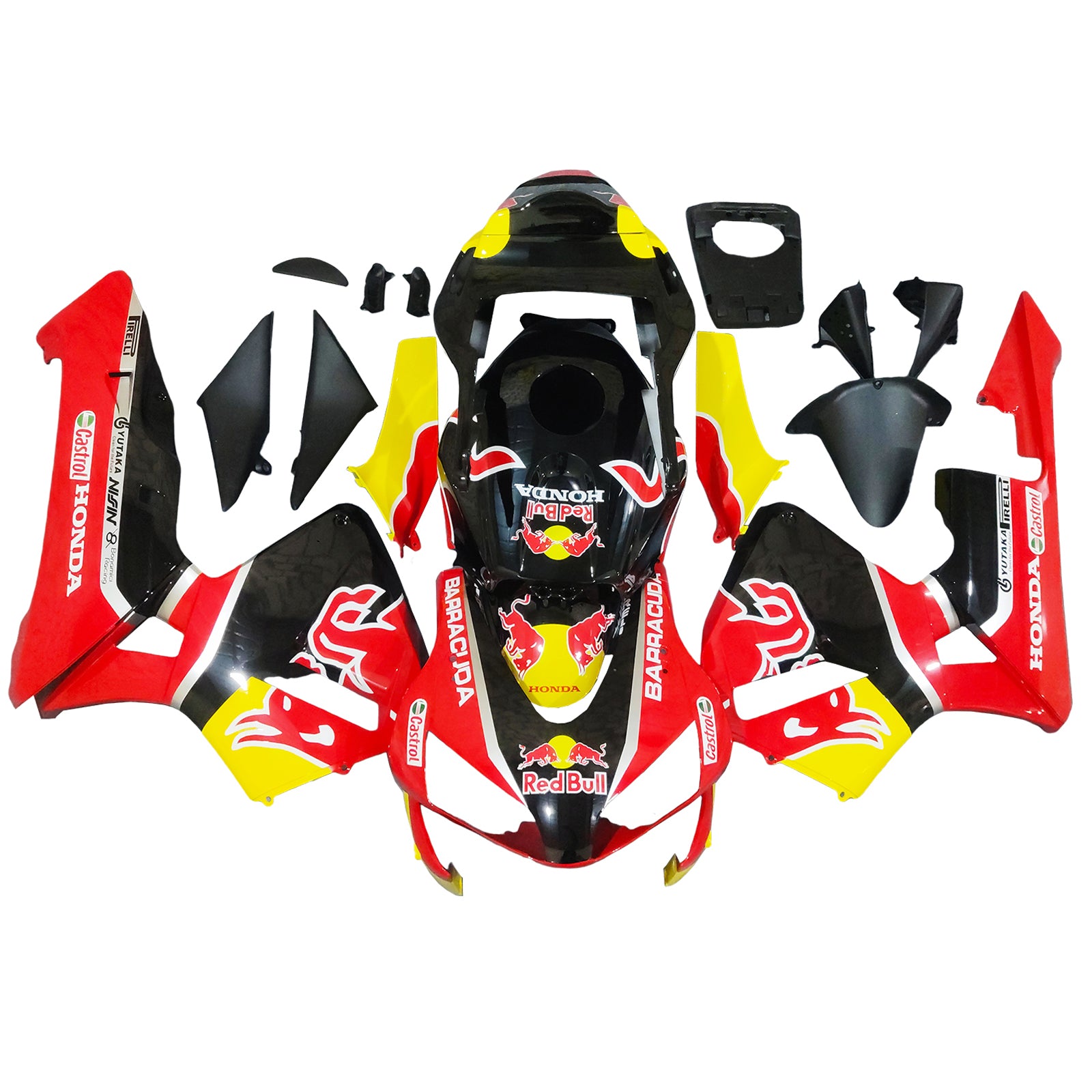Amotopart 2003-2004 Honda CBR600RR Black Red Yellow Fairing Kit