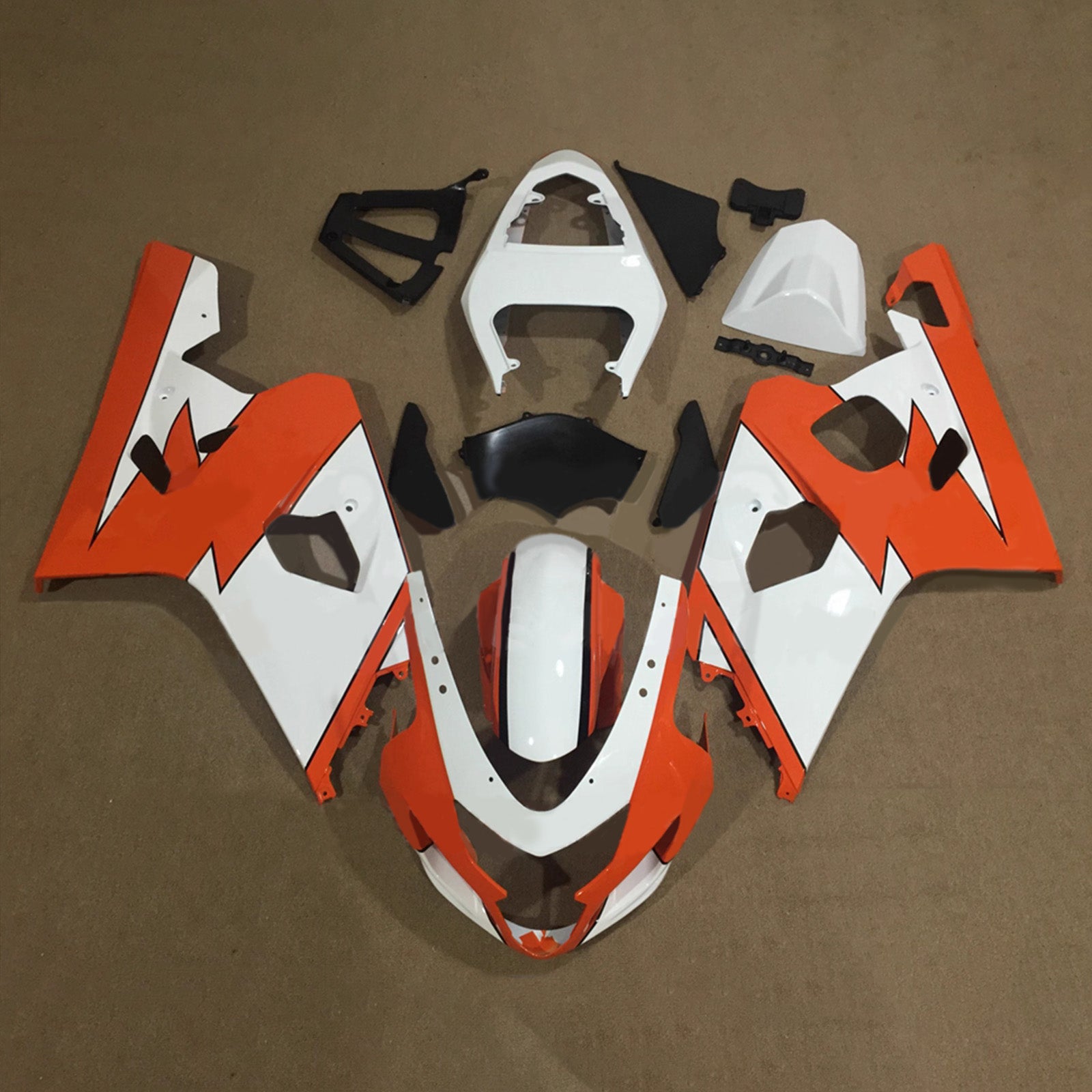 Amotopart 2004-2005 Suzuki GSXR 600/750 Orange White Fairing Kit