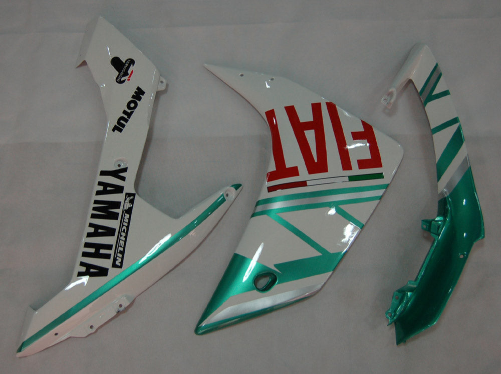 Amotopart 2007-2008 Yamaha YZF 1000 R1 Green & White Fairing Kit