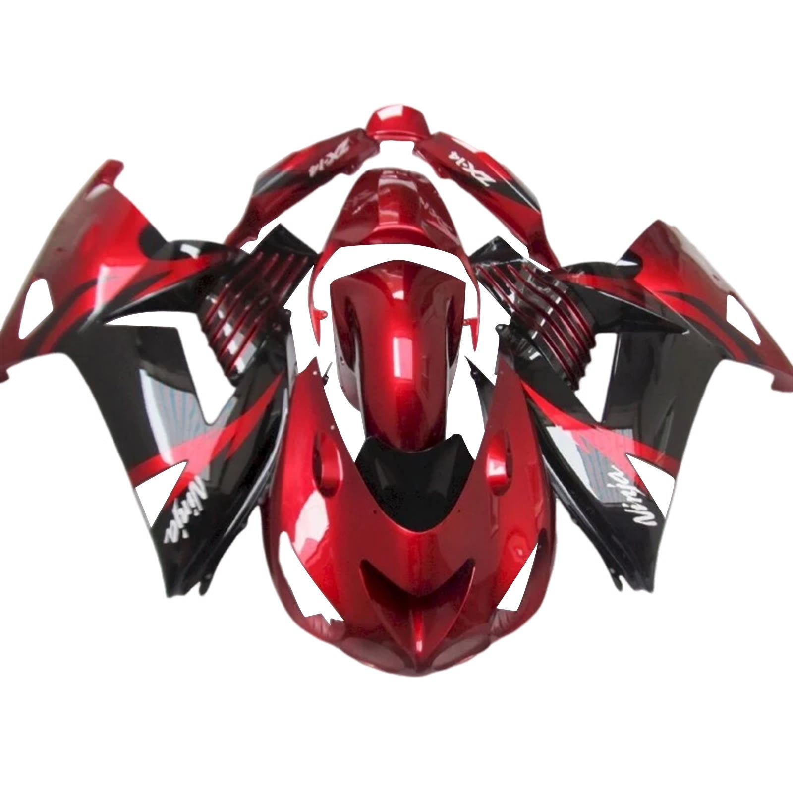 Amotopart 2012-2025 Kawasaki ZX14R ZZR1400 Black Red & White Fairing Kit
