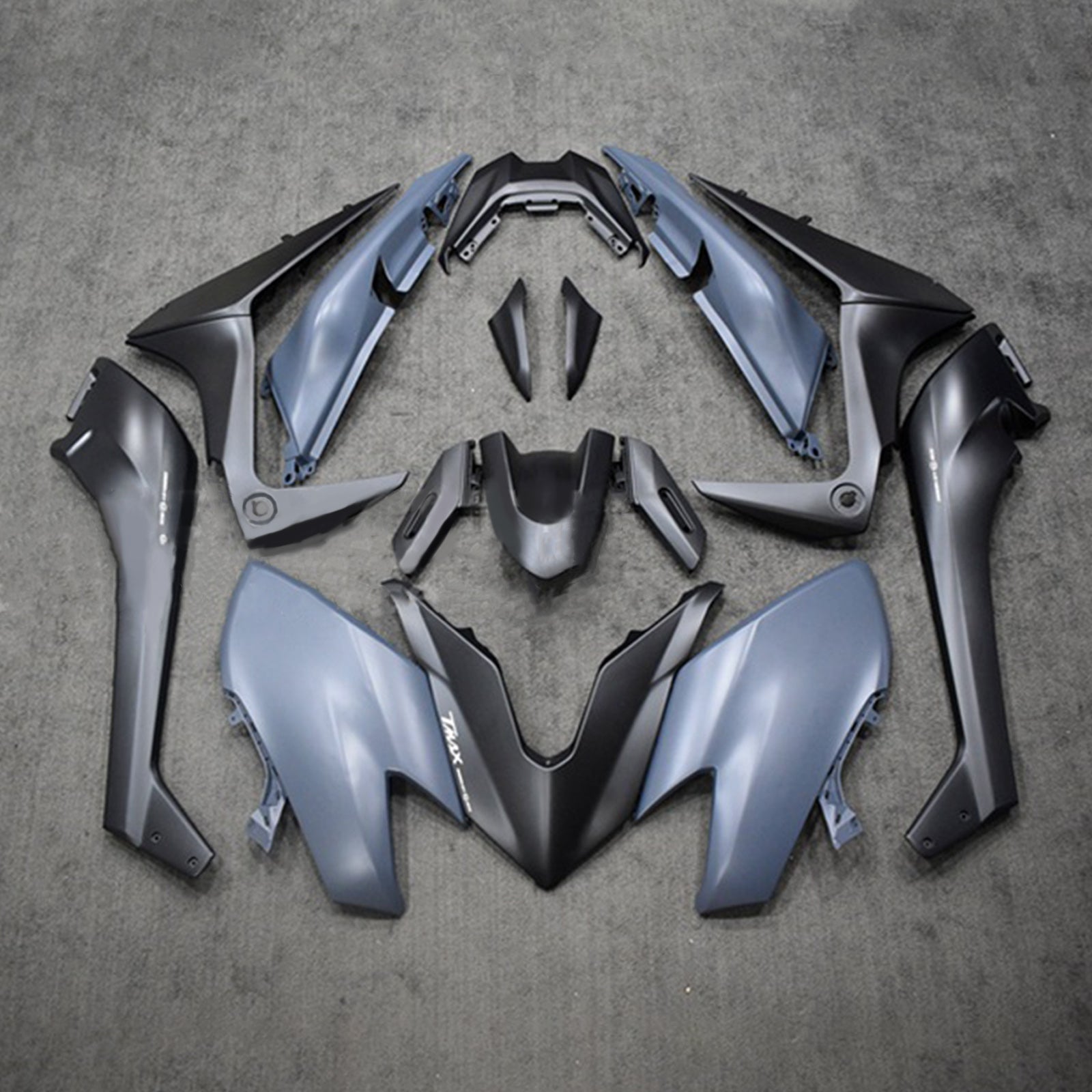 Amotopart 2017-2018 Yamaha T-Max Tmax530 Fairing Grey & Black Kit