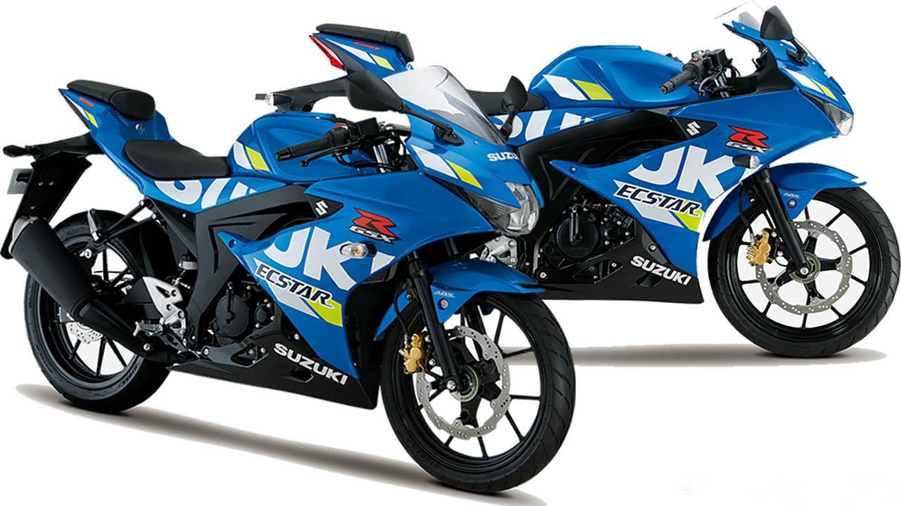 Amotopart 17-24 Suzuki GSX-R125 Schwarz Blue White Abzugskit (nur für die US-Version geeignet)