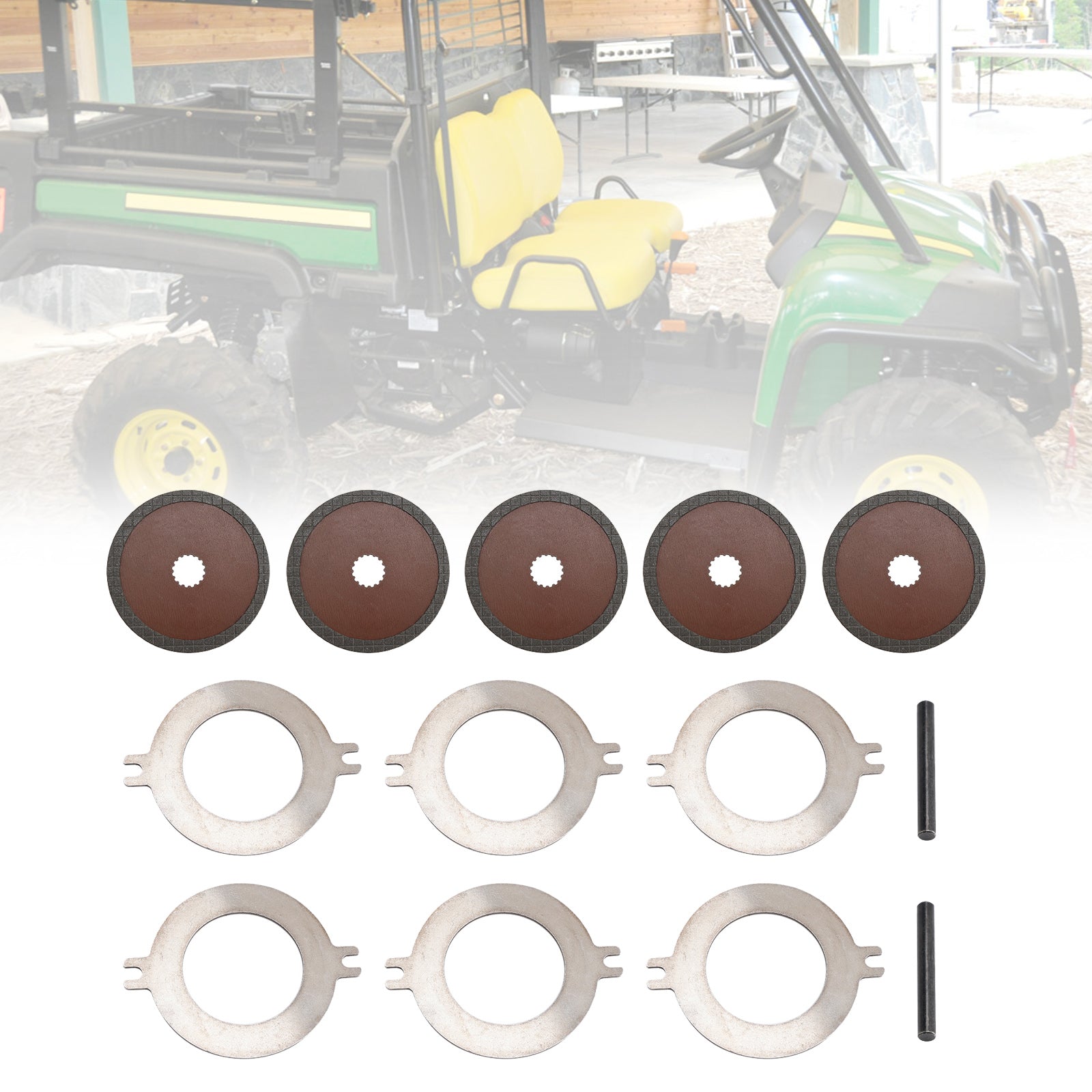 John Deere Gator Xuv 825 835 855 865 Kit de disco de freio de estacionamento molhado Am148465 Fit