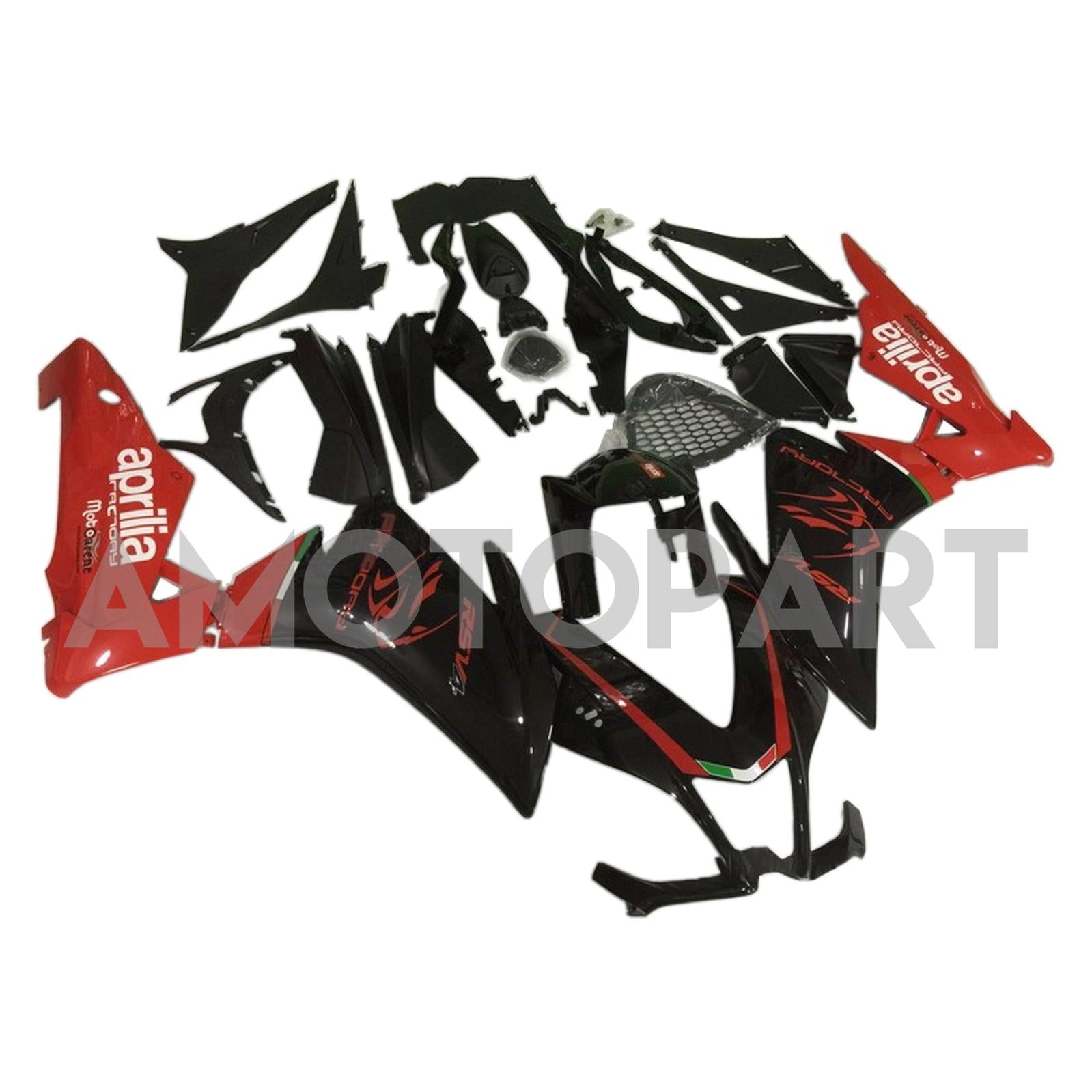 Amotopart 2009-2015 RSV4 1000 Aprilia Red&Black Style4 Fairing Kit