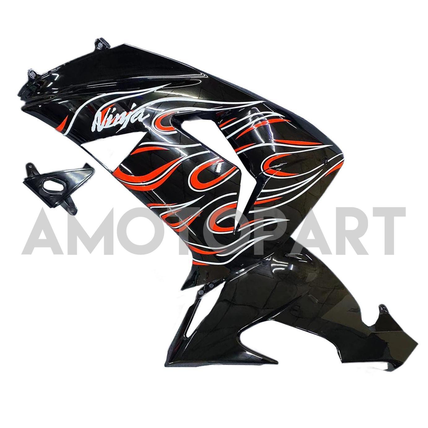 Amotopart 2006-2007 Kawasaki ZX10R Black Orange Fairing Kit