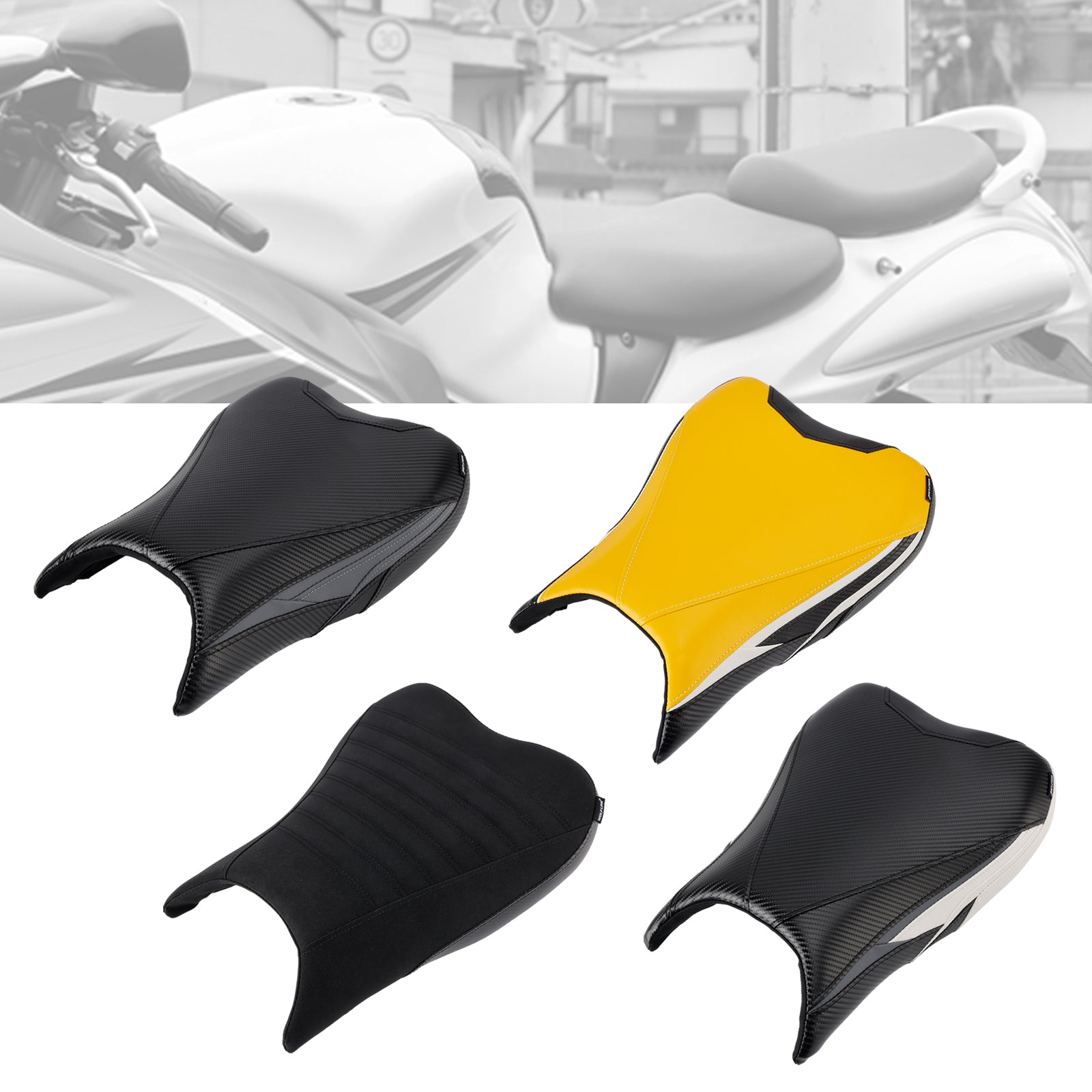 2022-2024 Suzuki Gsx1300R Front Driver Raider Seat Pillion Saddle White