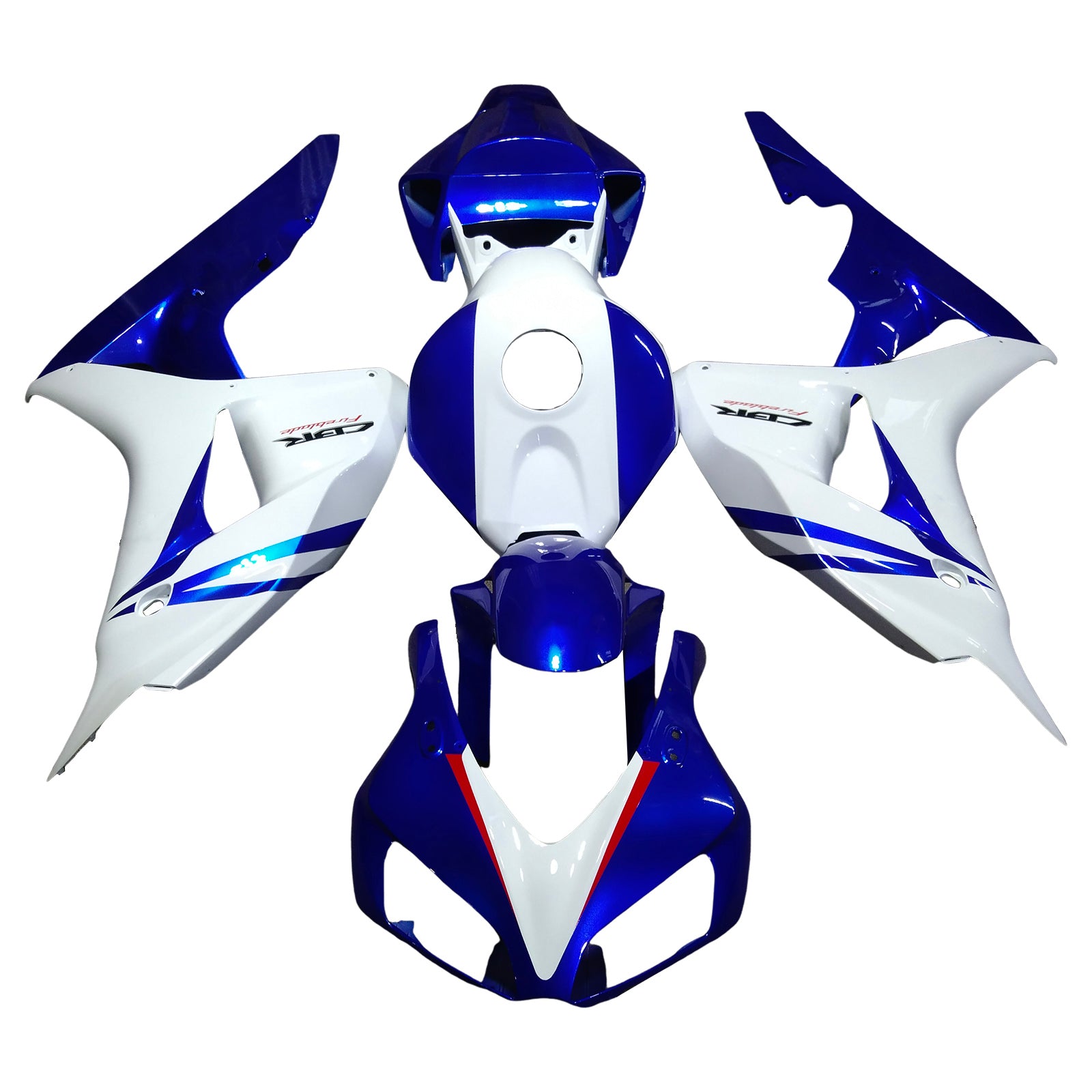 Amotopart 2006-2007 Honda CBR1000RR White/Blue Fairing Kit